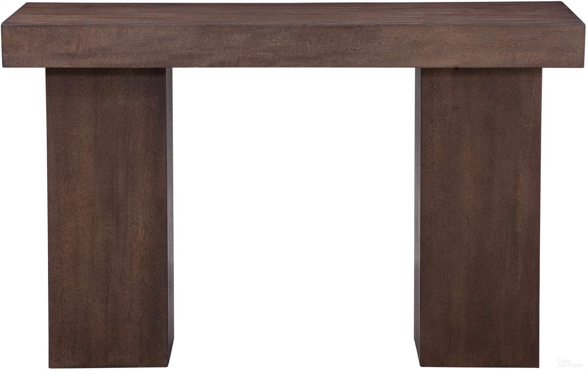The appearance of Padula Rectangle Console In Dark Brown Oak designed by Bassett Mirror Company in the modern / contemporary interior design. This dark brown piece of furniture  was selected by 1StopBedrooms from Padula Collection to add a touch of cosiness and style into your home. Sku: 9411-LR-400. Material: Solid Wood.