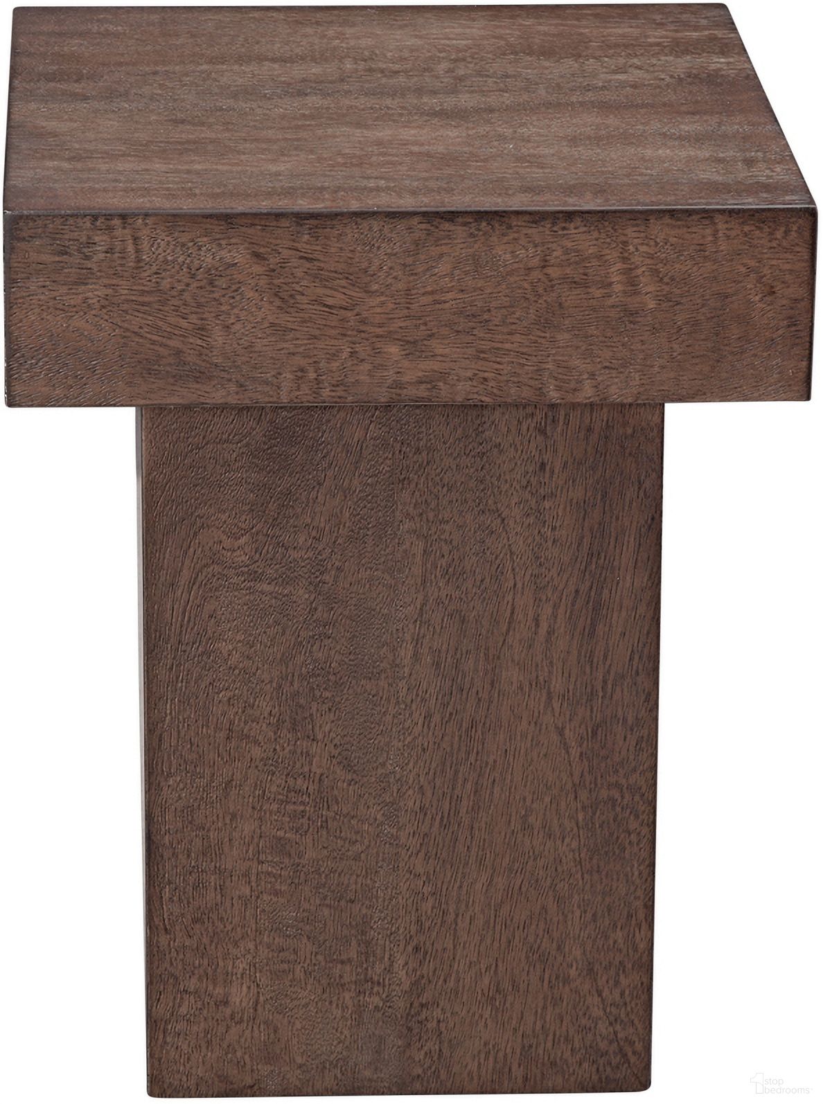 The appearance of Padula Square Small End Table In Dark Brown Oak designed by Bassett Mirror Company in the modern / contemporary interior design. This dark brown piece of furniture  was selected by 1StopBedrooms from Padula Collection to add a touch of cosiness and style into your home. Sku: 9411-LR-250. Material: Mango Wood.