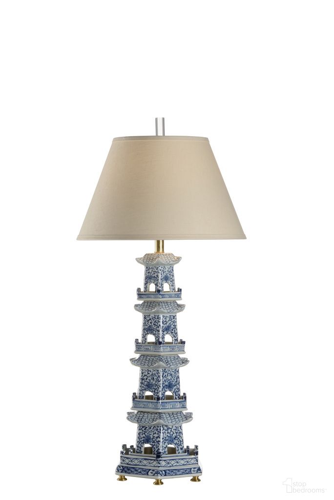 The appearance of Pagoda Lamp In Blue and White designed by Chelsea House in the modern / contemporary interior design. This blue/white piece of furniture was selected by 1StopBedrooms from Chelsea House Misc Collection to add a touch of cosiness and style into your home. Sku: 69886. Material: Ceramic.