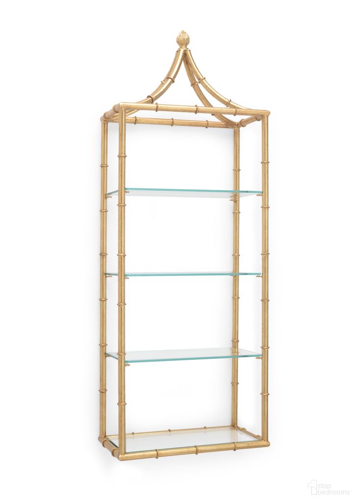 Pagoda Wall Shelf In Gold