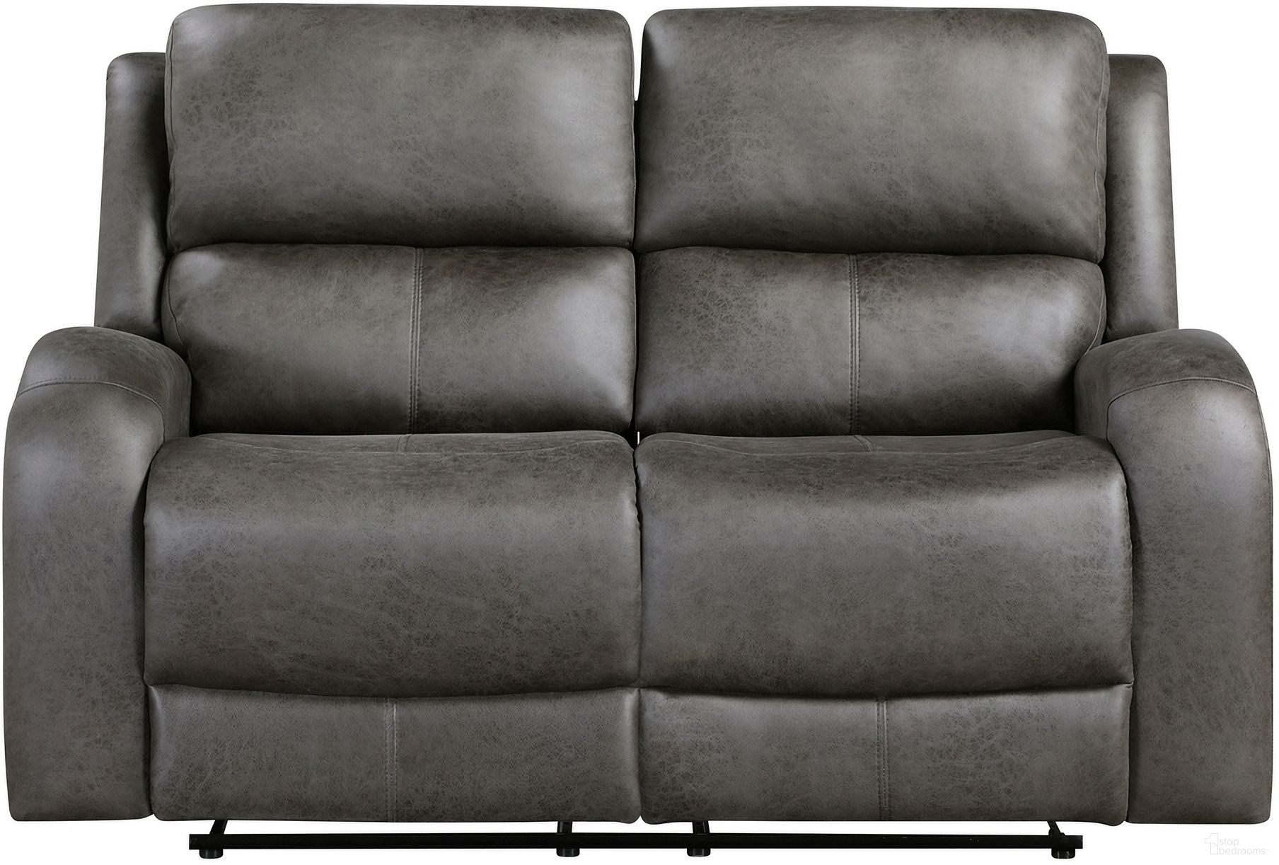 The appearance of Pagosa Double Reclining Loveseat In Gray designed by Homelegance in the modern / contemporary interior design. This gray piece of furniture was selected by 1StopBedrooms from Pagosa Collection to add a touch of cosiness and style into your home. Sku: 9601GY-2. Material: Microfiber.