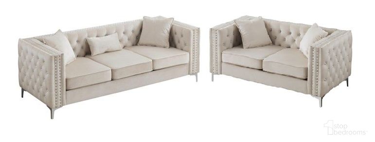 The appearance of Paige Living Room Set In Ivory designed by Glory in the modern / contemporary interior design. This ivory piece of furniture was selected by 1StopBedrooms from Paige Collection to add a touch of cosiness and style into your home. Sku: G827A-S-SOFA SEAT, FRONT RAILS, CUSHION SEAT;G827A-S-SOFA ARMS, BACK, LEG AND HARDWARE;G827A-L-BACK, CUSHION, SEAT, LEG, HARDWARE AND FRONT RAILS;G827A-L-Loveseat Arms. Material: Wood.
