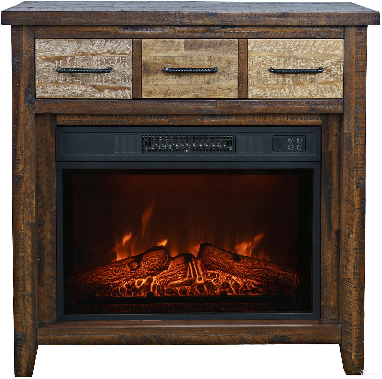 The appearance of Painted Canyon 32 Inch Electric Fireplace Console TV Stand In Brown designed by Jofran in the rustic / southwestern interior design. This brown piece of furniture was selected by 1StopBedrooms from Painted Canyon Collection to add a touch of cosiness and style into your home. Sku: 1600-FP32. Material: Acacia.