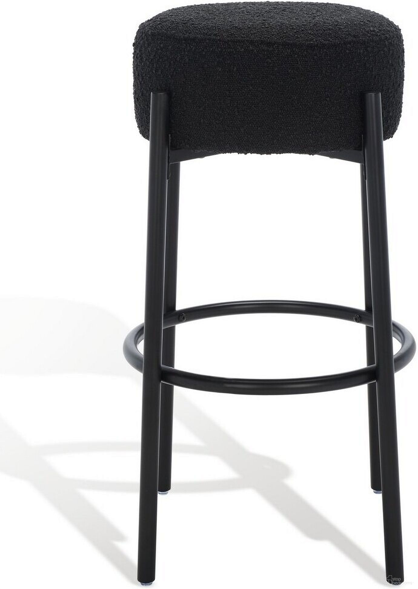 The appearance of Paisleigh Metal Leg Barstool In Black designed by Safavieh Couture in the modern / contemporary interior design. This black piece of furniture was selected by 1StopBedrooms from Paisleigh Collection to add a touch of cosiness and style into your home. Sku: SFV5031B. Material: Wood.