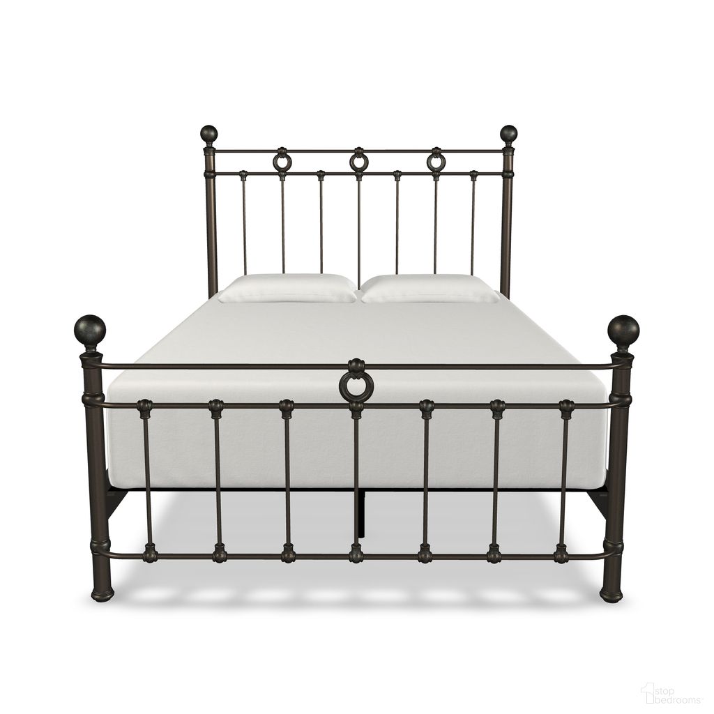 The appearance of Paisley Queen Complete Bed with Metal Profile and Platform In Weathered Bronze designed by Wesley Allen in the traditional interior design. This weathered bronze piece of furniture was selected by 1StopBedrooms from Paisley Collection to add a touch of cosiness and style into your home. Sku: 1054-CB-MPF-WS-5-AGB. Bed Type: Platform Bed. Bed Size: Queen. Material: Iron.