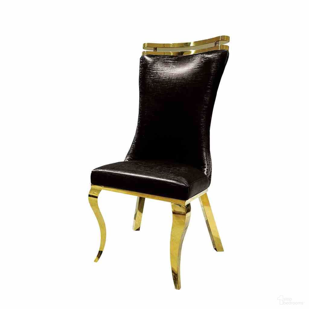 The appearance of Palazzo Side Chair Set of 2 In Black designed by Furniture of America in the glam interior design. This black piece of furniture  was selected by 1StopBedrooms from Palazzo Collection to add a touch of cosiness and style into your home. Sku: FM33011BK-SC-1;FM33011BK-SC-2. Material: Fabric. Chair Type: Side Chair.