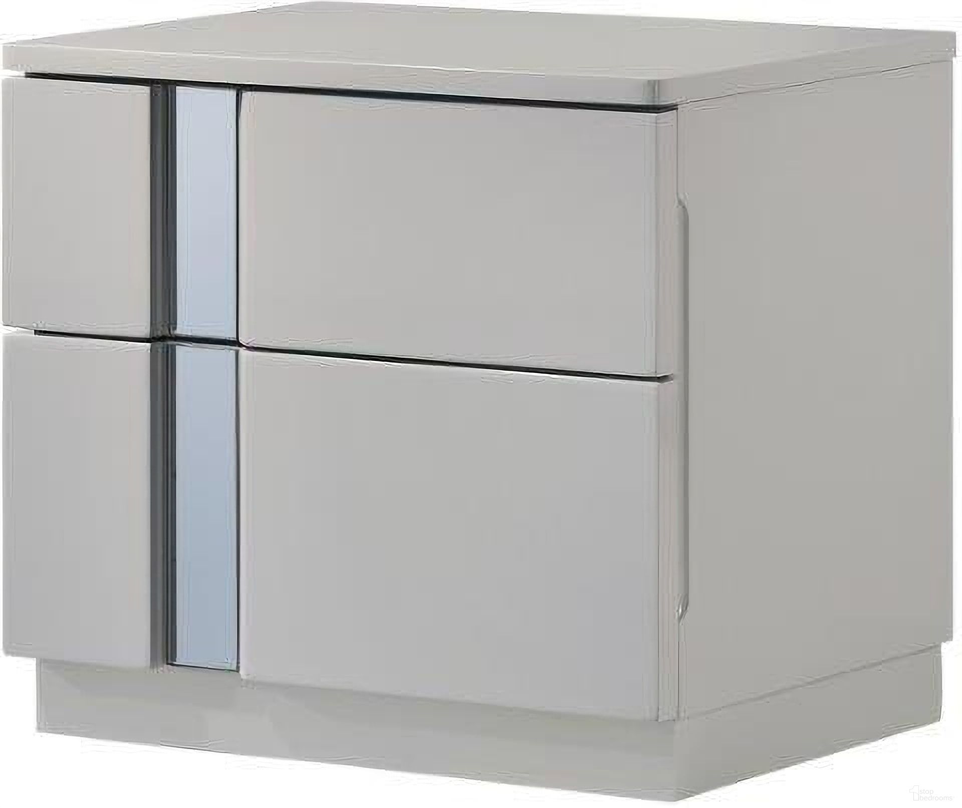 The appearance of Palermo Grey Nightstand designed by J&M in the modern / contemporary interior design. This grey piece of furniture  was selected by 1StopBedrooms from Palermo Collection to add a touch of cosiness and style into your home. Sku: 17714-NS. Material: MDF.