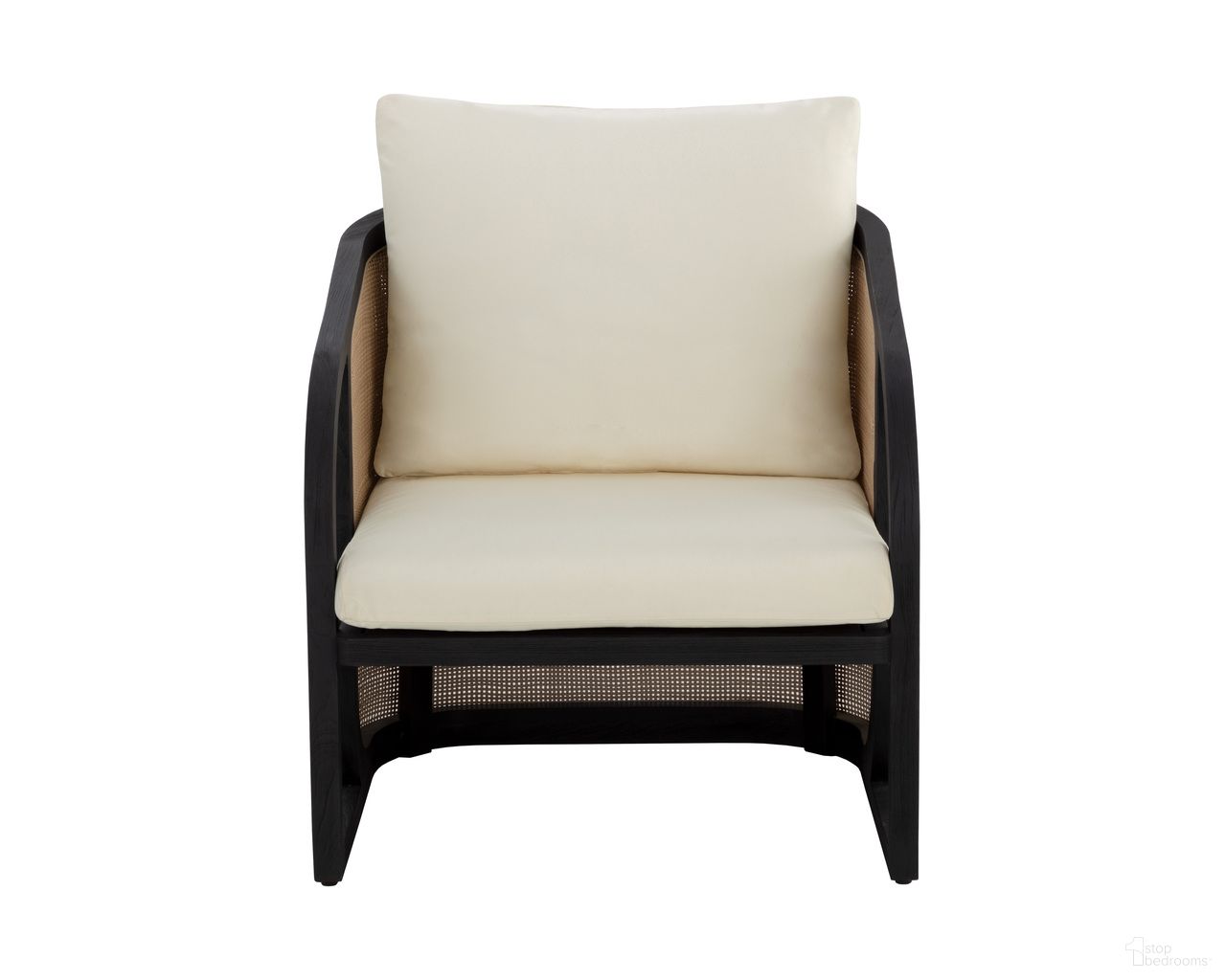 Palermo Lounge Chair In Charcoal and Stinson Cream