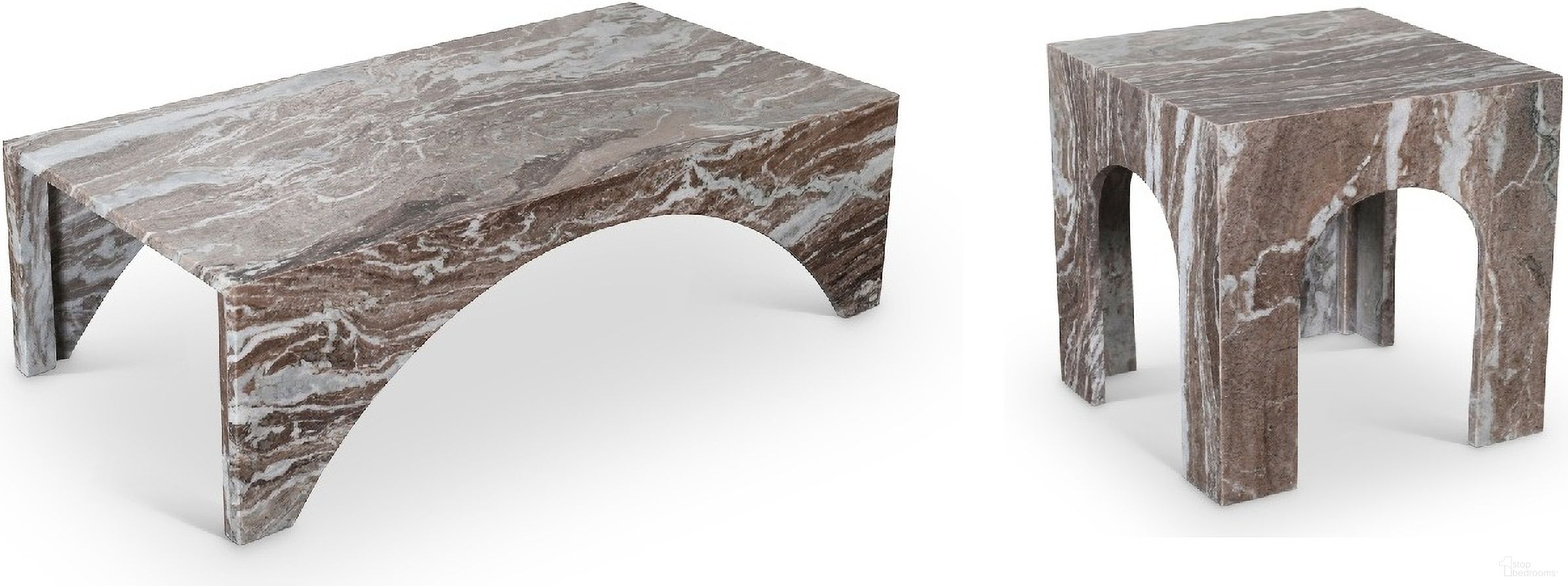 The appearance of Palermo Marble Occasional Table Set In Brown and Natural designed by Meridian in the modern / contemporary interior design. This brown and natural piece of furniture  was selected by 1StopBedrooms from Palermo Collection to add a touch of cosiness and style into your home. Sku: 99093Brown-CT;99093Brown-ET. Material: Marble.