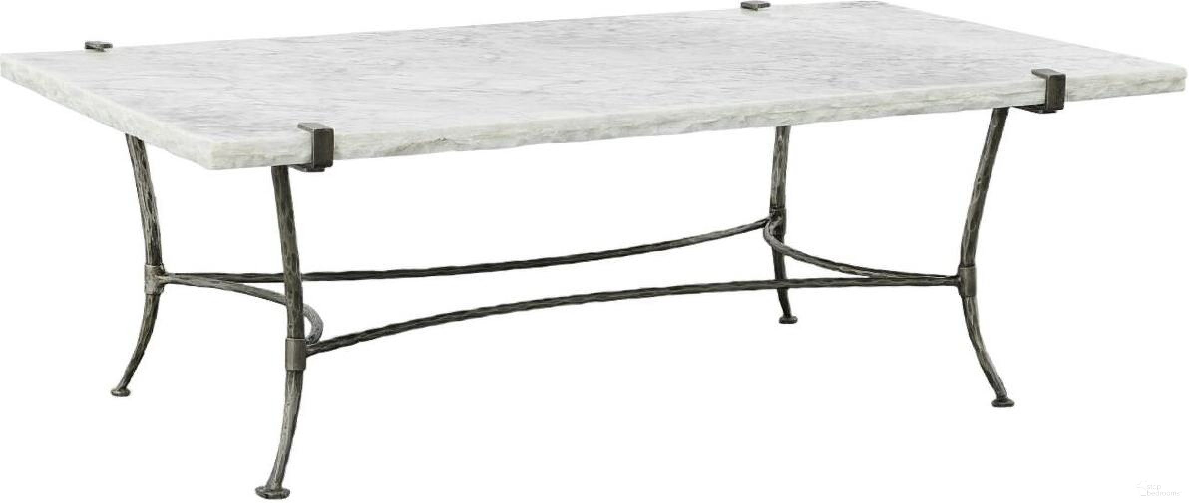 The appearance of Palermo Rectangular Cocktail Table In White and Natural Grey designed by Fairfield Chair in the modern / contemporary interior design. This white and natural grey piece of furniture  was selected by 1StopBedrooms from Palermo Collection to add a touch of cosiness and style into your home. Sku: 8000-93. Material: Marble.