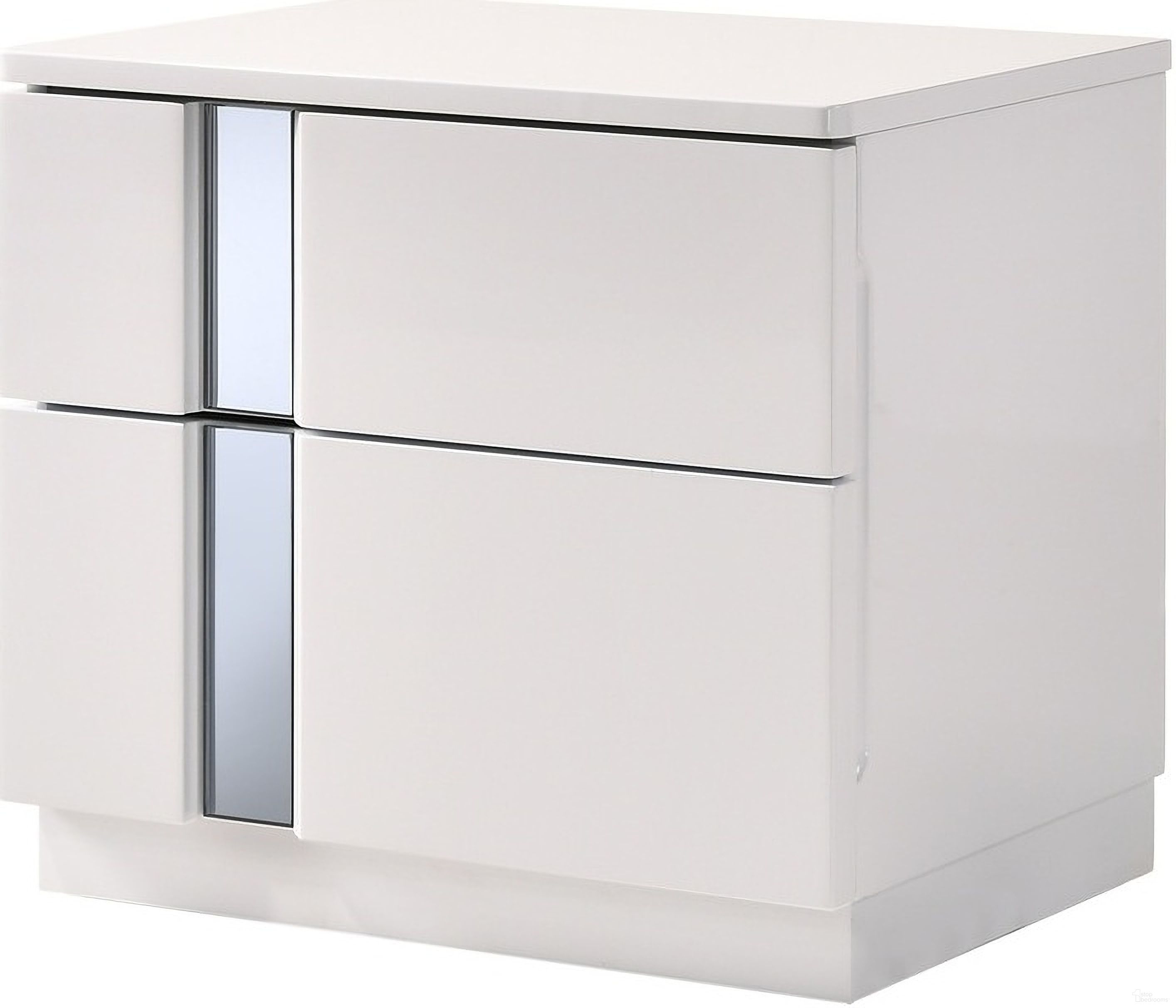 The appearance of Palermo White Lacquer Nightstand designed by J&M in the modern / contemporary interior design. This white piece of furniture was selected by 1StopBedrooms from Palermo Collection to add a touch of cosiness and style into your home. Sku: 17853-NS. Material: Wood.