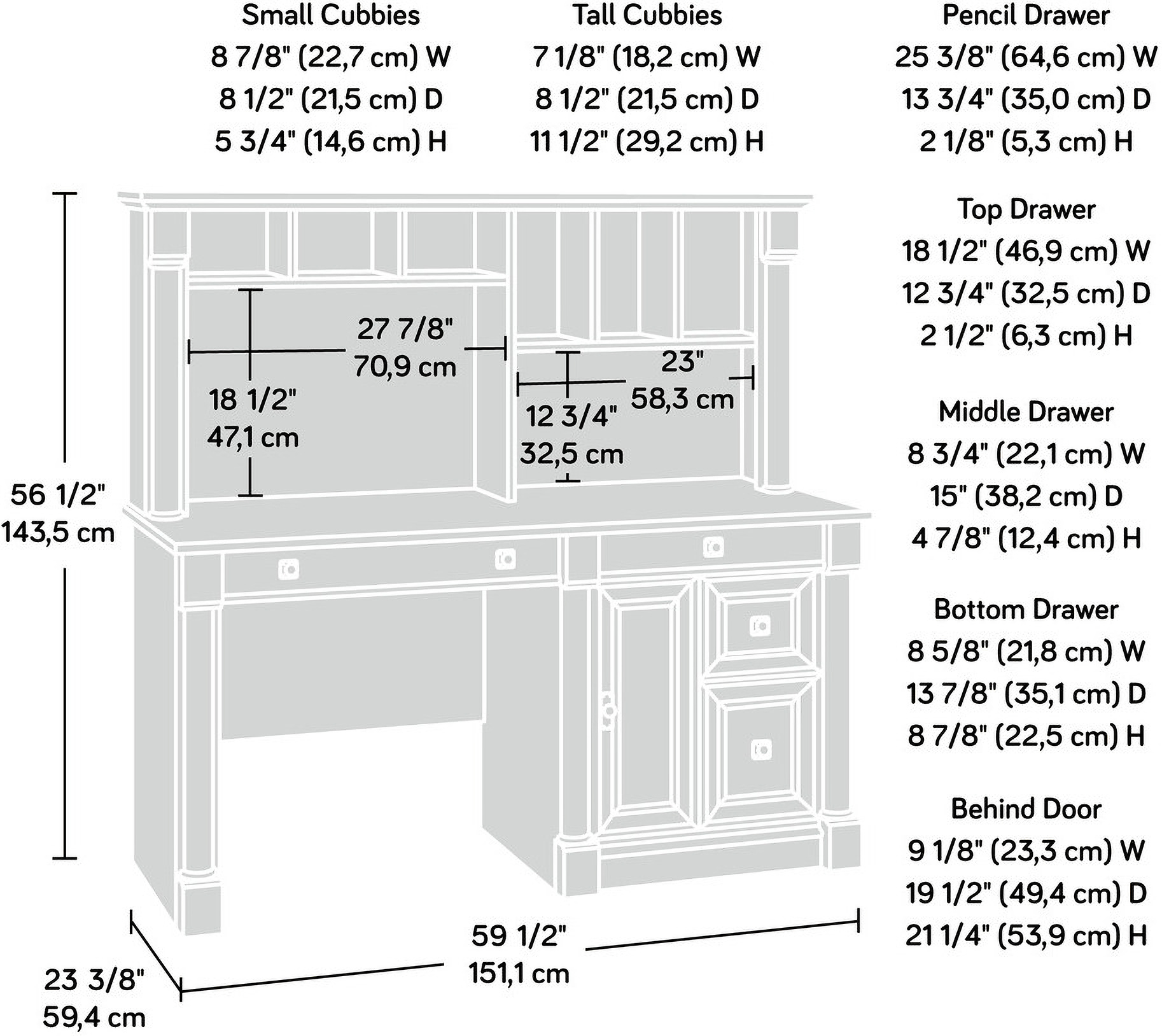Palladia Computer Desk With Hutch In Split Oak by Sauder 1StopBedrooms
