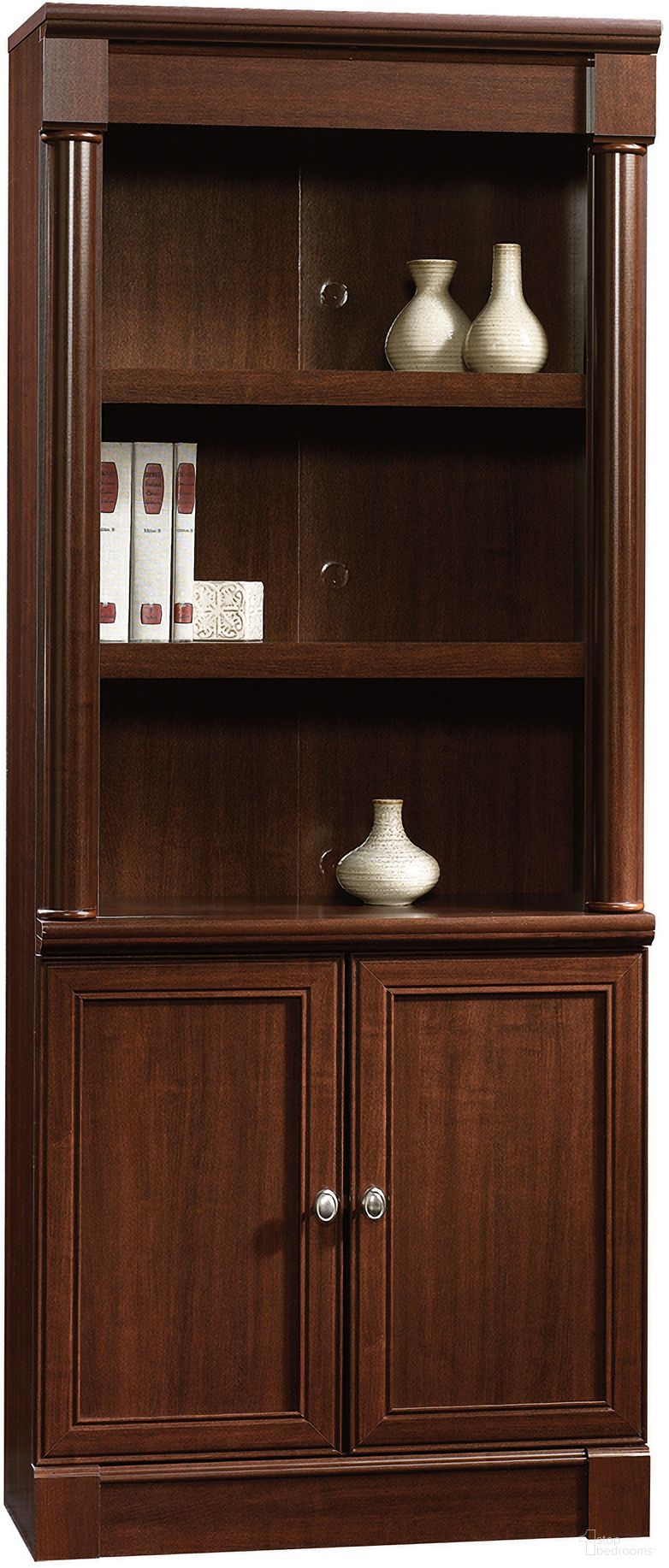 Palladia Library With Doors In Select Cherry