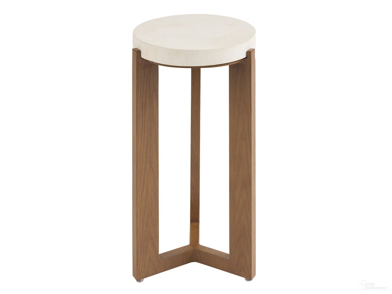 The appearance of Palm Desert Accent Table In Brown designed by Tommy Bahama in the modern / contemporary interior design. This brown piece of furniture was selected by 1StopBedrooms from Palm Desert Collection to add a touch of cosiness and style into your home. Sku: 3340-952C. Table Top Shape: Round. Material: Agate.