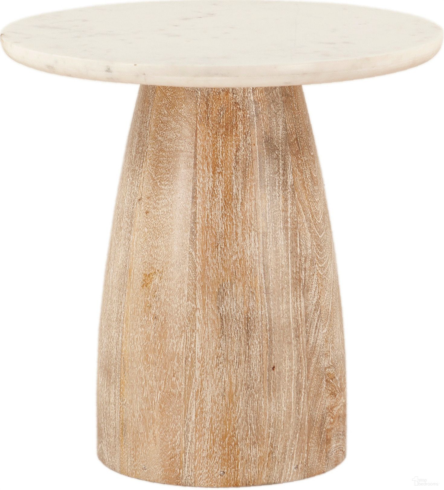 The appearance of Palm Desert Marble Round Gathering Table In White designed by Home Trends and Design in the transitional interior design. This white piece of furniture  was selected by 1StopBedrooms from Palm Desert Collection to add a touch of cosiness and style into your home. Sku: ZWKATGT48WM. Material: Mango Wood.