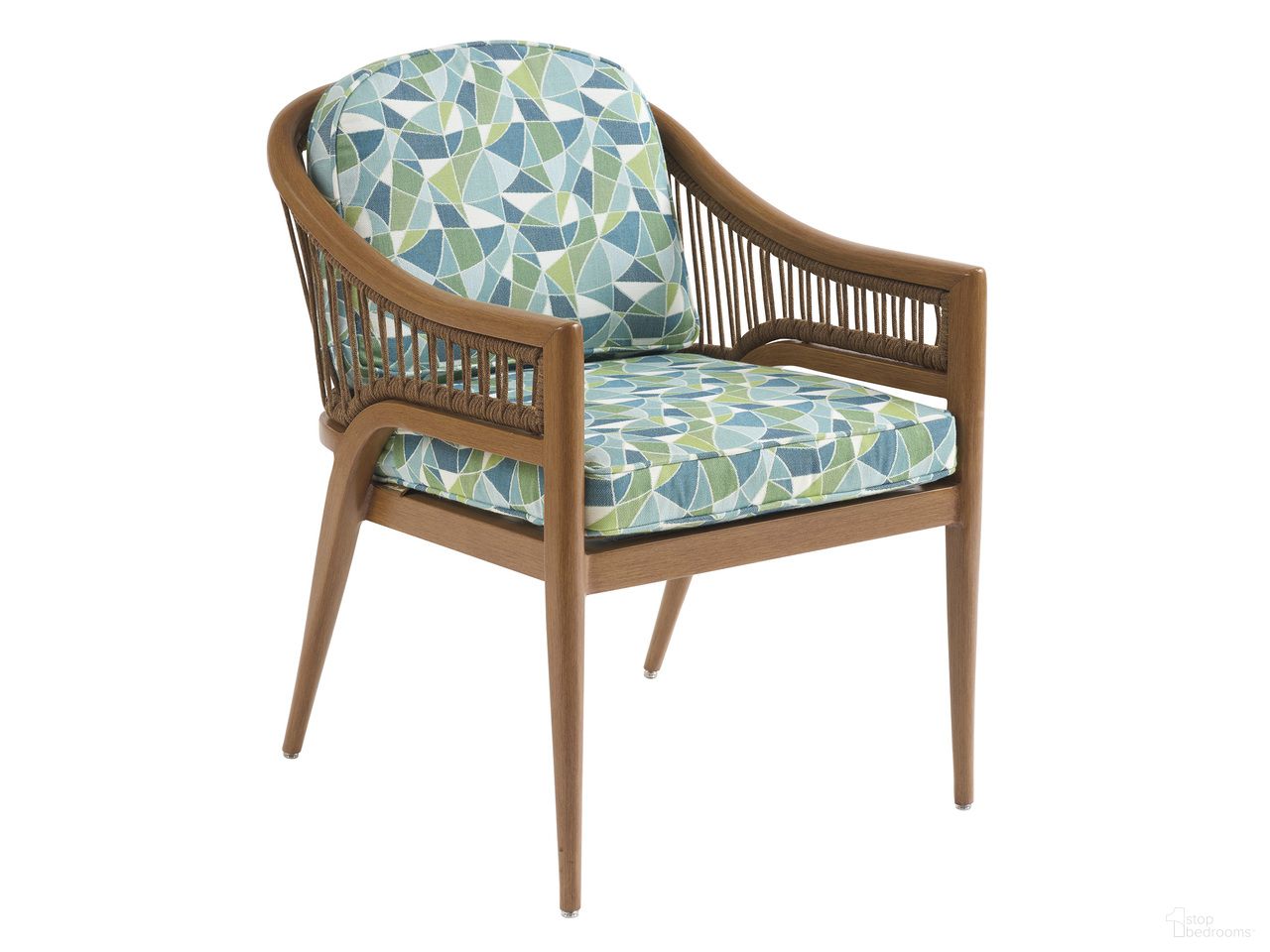 The appearance of Palm Desert Poolside Arm Dining Chair In Dark Brown designed by Tommy Bahama in the transitional interior design. This dark brown piece of furniture was selected by 1StopBedrooms from Palm Desert Poolside Collection to add a touch of cosiness and style into your home. Sku: 3340-13-61. Material: Aluminium.