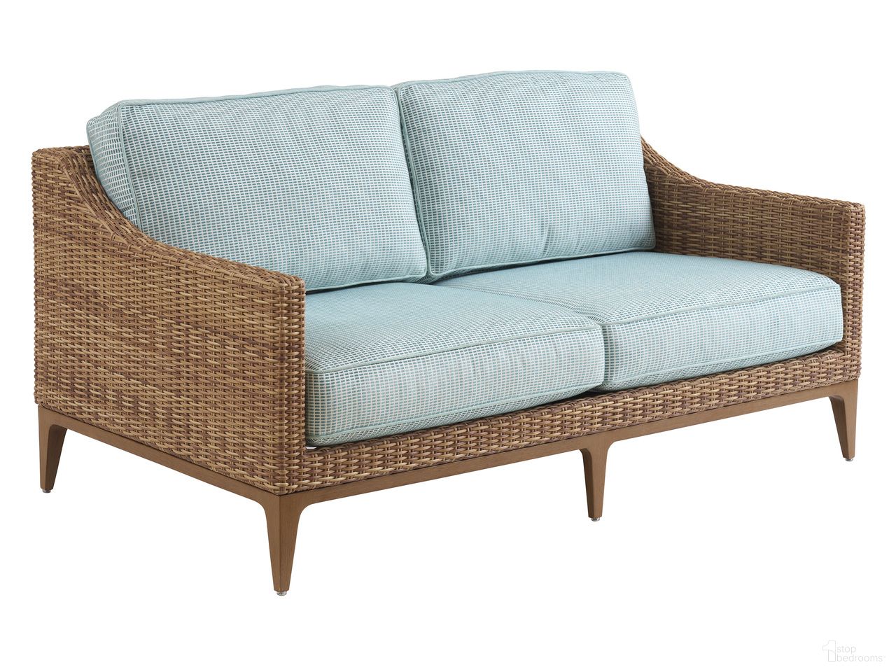 The appearance of Palm Desert Poolside Loveseat In Dark Brown designed by Tommy Bahama in the transitional interior design. This dark brown piece of furniture was selected by 1StopBedrooms from Palm Desert Poolside Collection to add a touch of cosiness and style into your home. Sku: 3340-22-60.