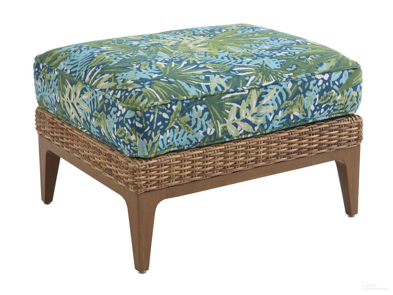 The appearance of Palm Desert Poolside Ottoman In Dark Brown designed by Tommy Bahama in the transitional interior design. This dark brown piece of furniture was selected by 1StopBedrooms from Palm Desert Poolside Collection to add a touch of cosiness and style into your home. Sku: 3340-44-61. Material: Aluminium.