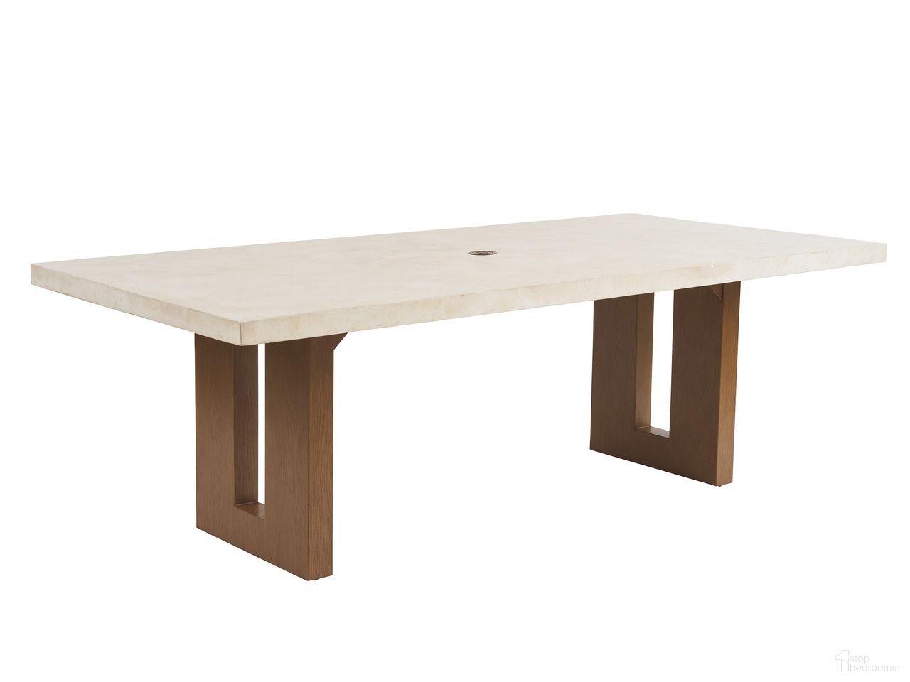 The appearance of Palm Desert Rectangular Dining Table In Brown designed by Tommy Bahama in the modern / contemporary interior design. This brown piece of furniture was selected by 1StopBedrooms from Palm Desert Collection to add a touch of cosiness and style into your home. Sku: 3340-876C. Table Top Shape: Rectangular. Material: Agate.