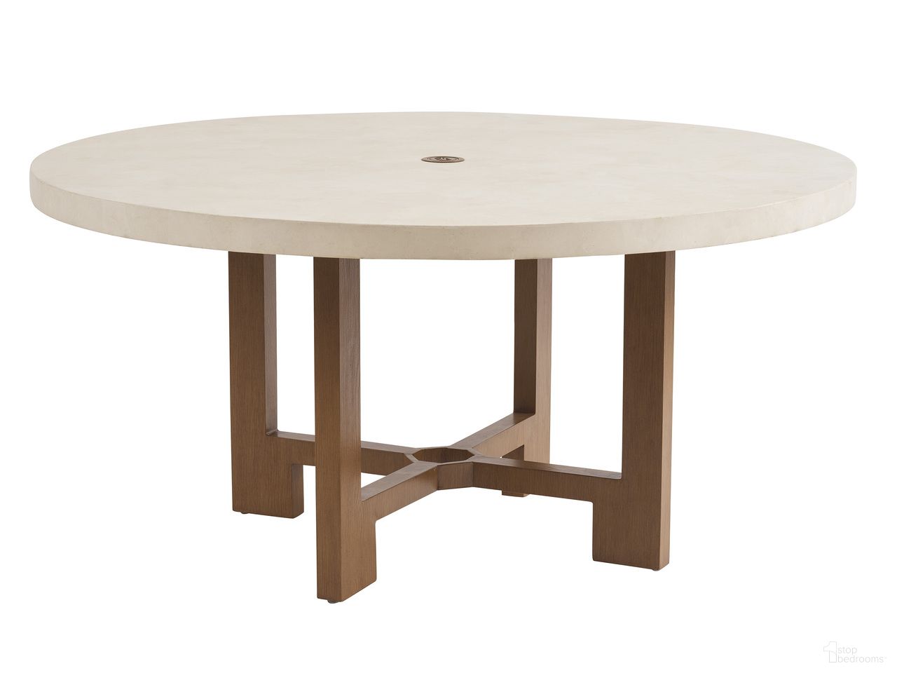 The appearance of Palm Desert Round Dining Table In Brown designed by Tommy Bahama in the modern / contemporary interior design. This brown piece of furniture was selected by 1StopBedrooms from Palm Desert Collection to add a touch of cosiness and style into your home. Sku: 3340-870C. Table Top Shape: Round. Material: Agate.