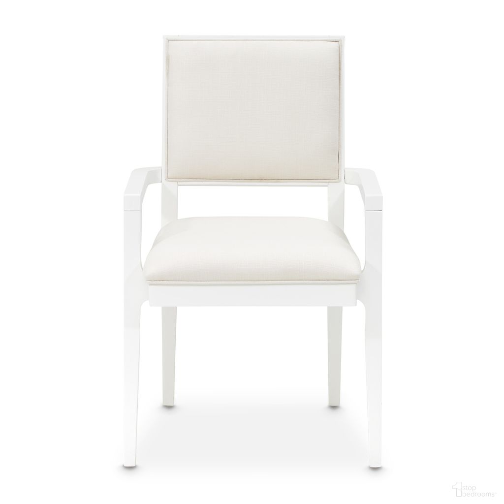 The appearance of Palm Gate Dining Arm Chair Set of 2 In Cloud White designed by Michael Amini in the modern / contemporary interior design. This cloud white piece of furniture was selected by 1StopBedrooms from Palm Gate Collection to add a touch of cosiness and style into your home. Sku: N9086004-108. Material: Wood. Chair Type: Arm Chair.