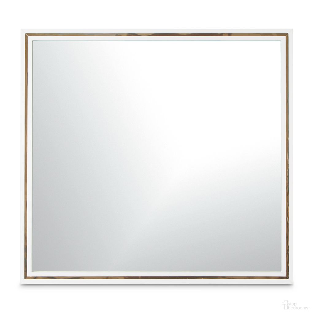 The appearance of Palm Gate Wall Mirror In Cloud White designed by Michael Amini in the modern / contemporary interior design. This cloud white piece of furniture was selected by 1StopBedrooms from Palm Gate Collection to add a touch of cosiness and style into your home. Sku: N9086260-108. Material: Wood.