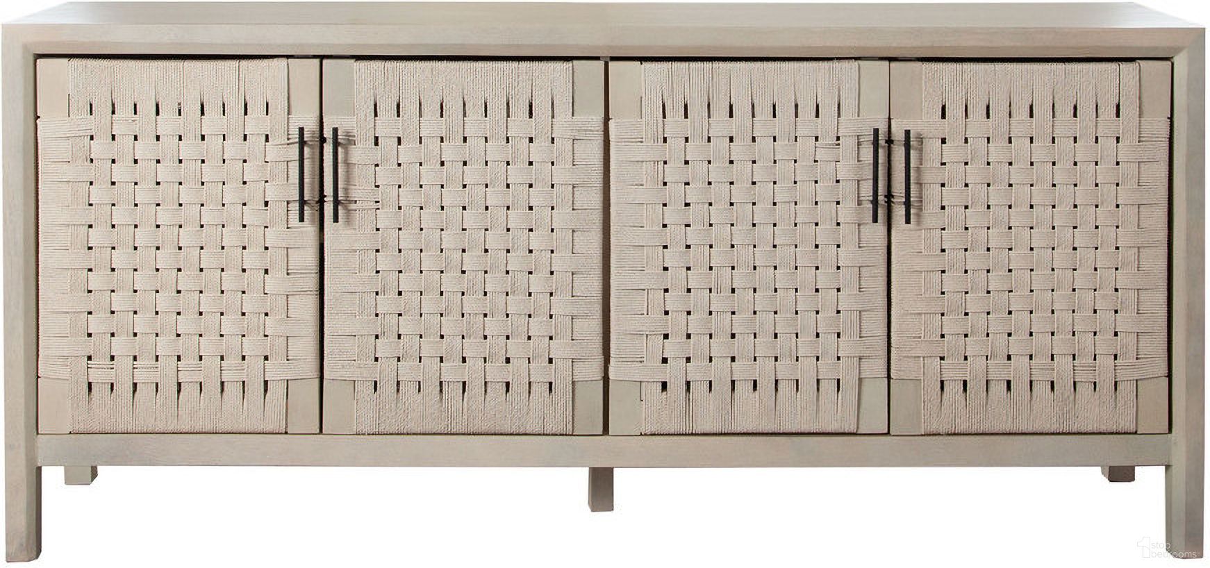 The appearance of Palm Solid Mango Wood 4-Door Sideboard In Natural Finish With Woven Rope Door Fronts designed by Diamond Sofa in the modern / contemporary interior design. This natural piece of furniture was selected by 1StopBedrooms from Palm Collection to add a touch of cosiness and style into your home. Sku: PALMSBNA. Material: Wood.