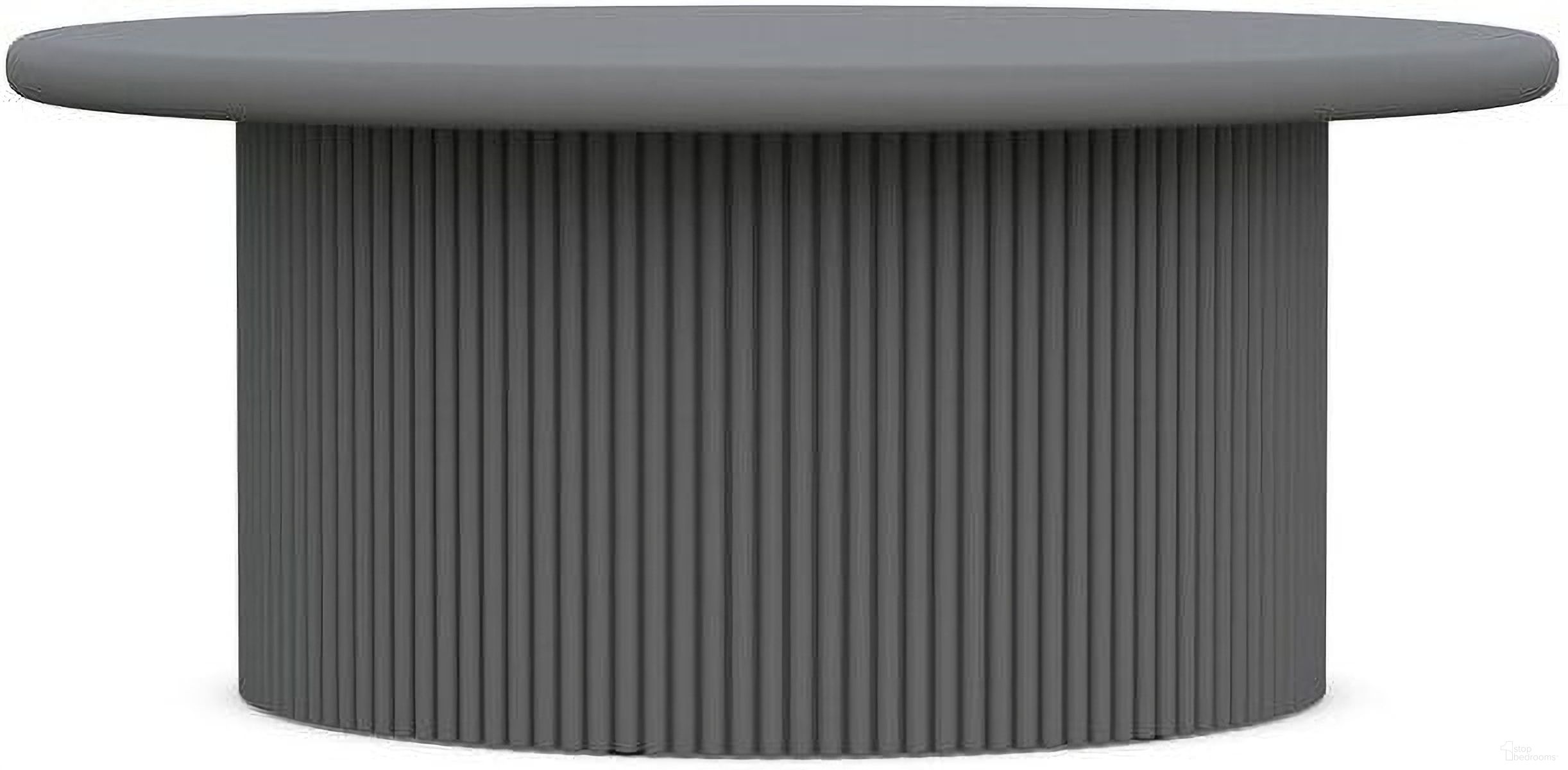 The appearance of Palma 40 Inch Coffee Table In Matte Charcoal designed by Azzurro Living in the coastal interior design. This matte charcoal piece of furniture  was selected by 1StopBedrooms from Palma Collection to add a touch of cosiness and style into your home. Sku: PMA-A16CT. Material: Aluminum.