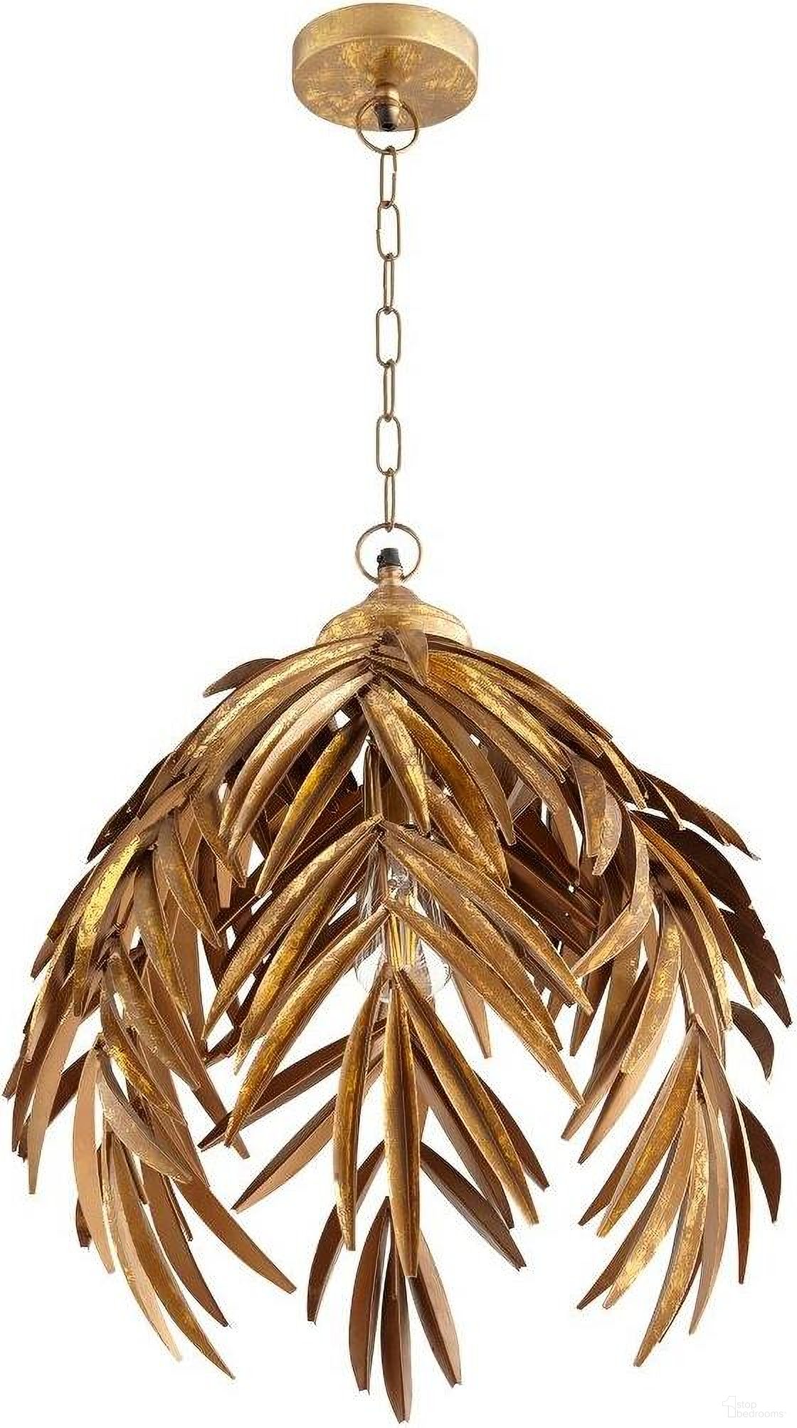 Palma Aged Brass Pendant
