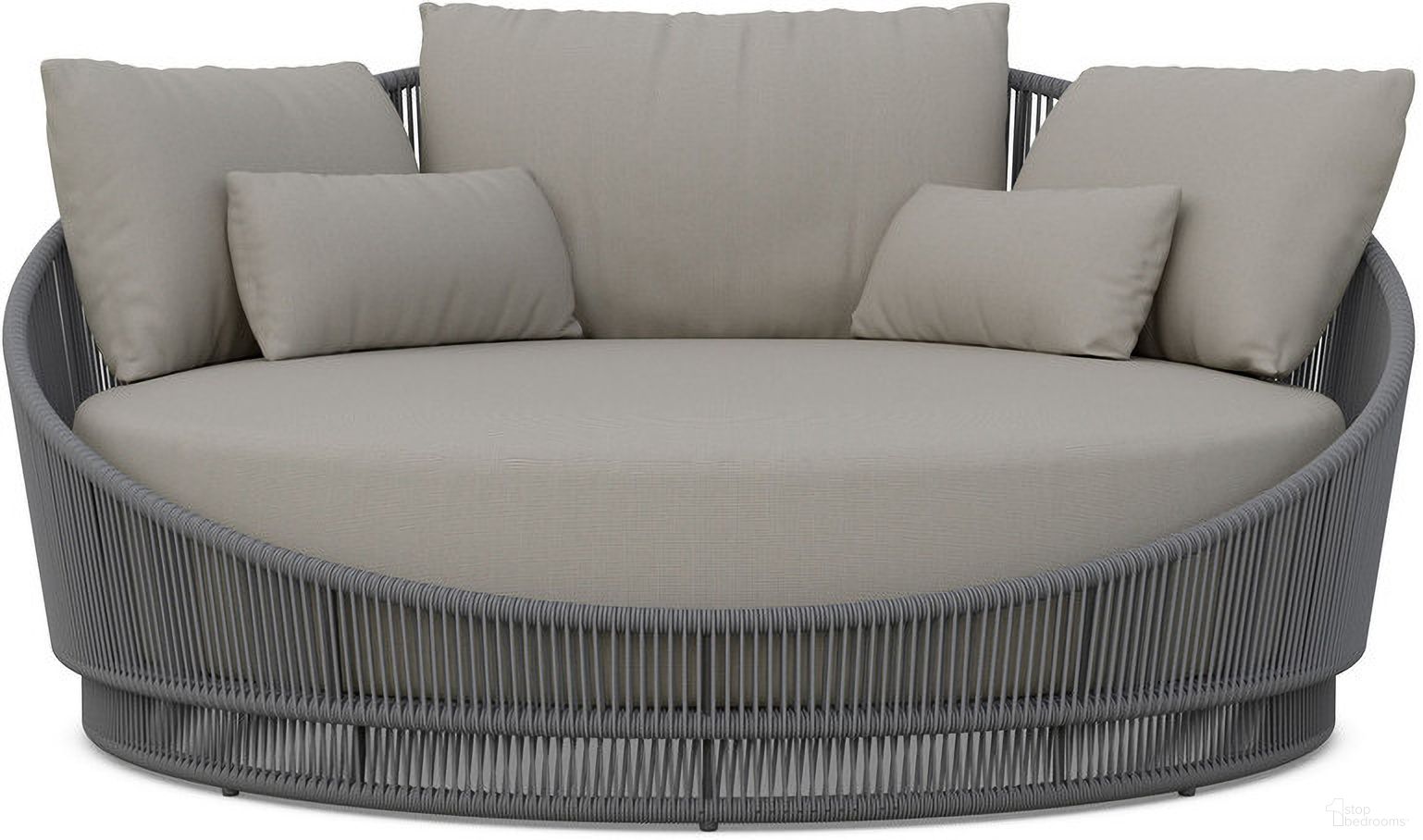 The appearance of Palma Day Bed with Cushion In Truffle and Matte Chacoal designed by Azzurro Living in the coastal interior design. This truffle/matte chacoal piece of furniture was selected by 1StopBedrooms from Palma Collection to add a touch of cosiness and style into your home. Sku: PMA-TR18DB-P25. Material: Aluminum.