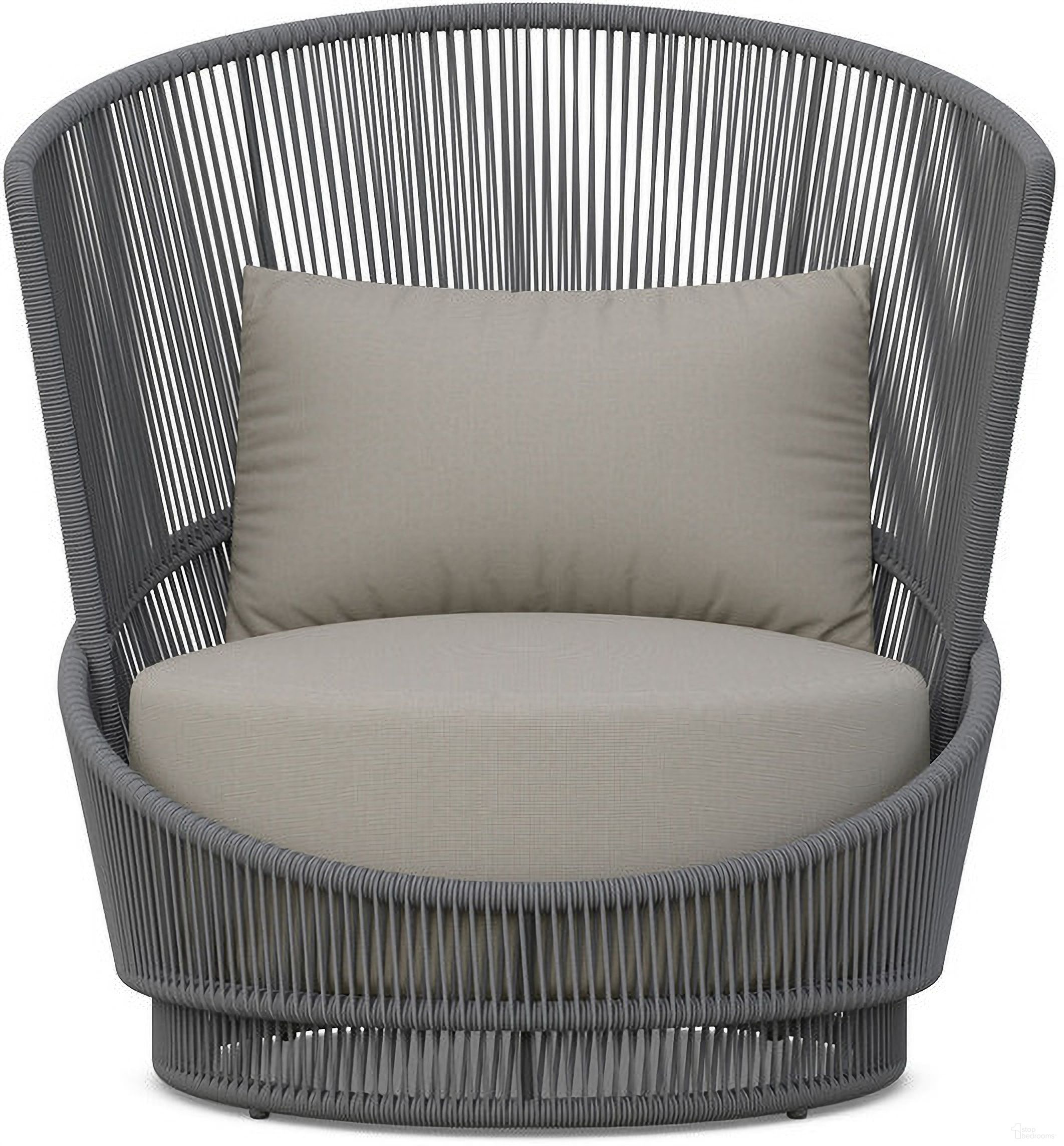 The appearance of Palma Swivel Club Chair with Cushion In Truffle and Matte Chacoal designed by Azzurro Living in the coastal interior design. This truffle/matte chacoal piece of furniture was selected by 1StopBedrooms from Palma Collection to add a touch of cosiness and style into your home. Sku: PMA-TR18S1S-P25. Material: Aluminum.