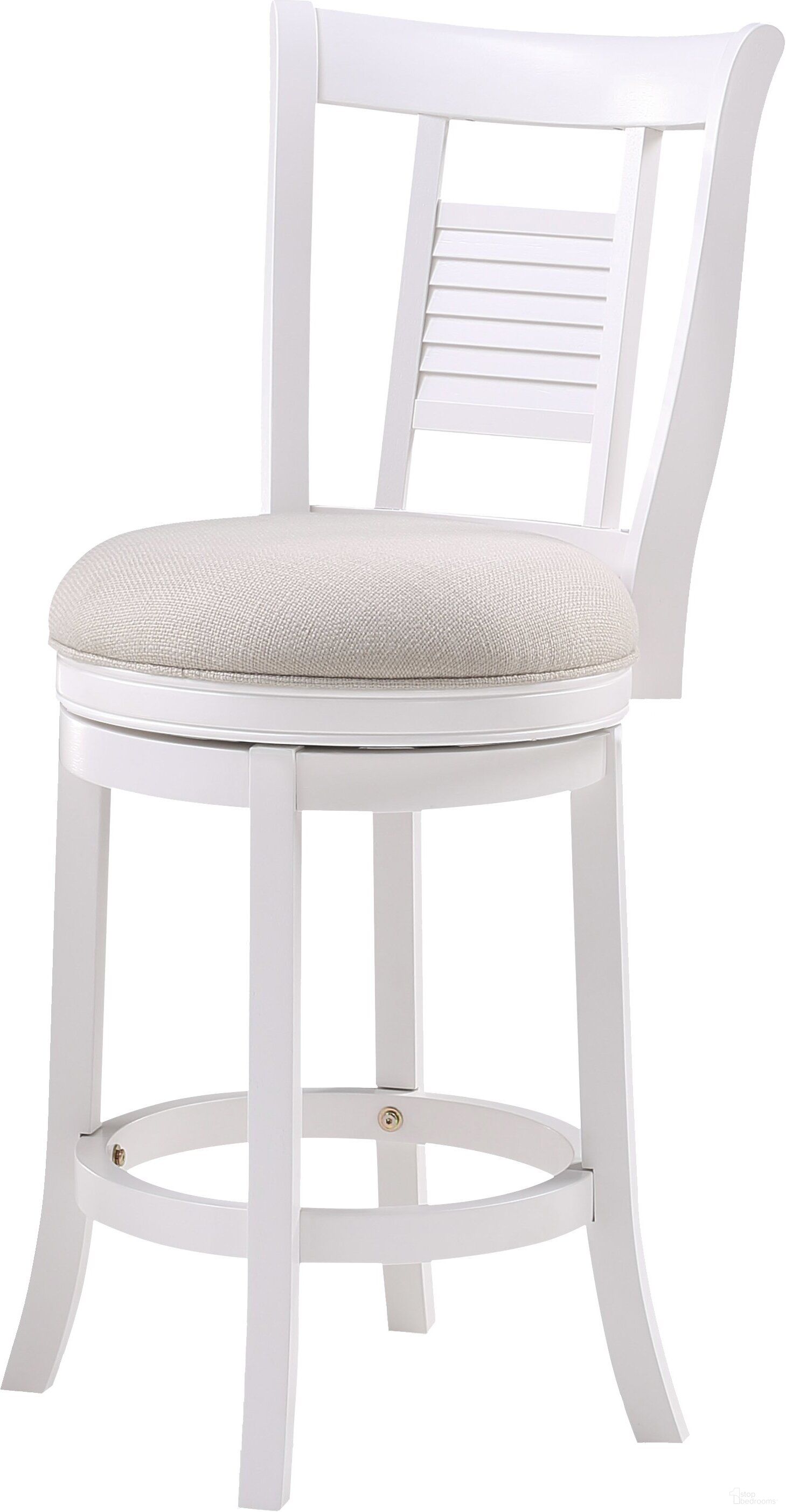 The appearance of Palmer 26 Inch Swivel Stool In Antique White designed by American Woodcrafters in the traditional interior design. This antique white piece of furniture  was selected by 1StopBedrooms from Palmer Collection to add a touch of cosiness and style into your home. Sku: B2-303-26F. Material: Wood.