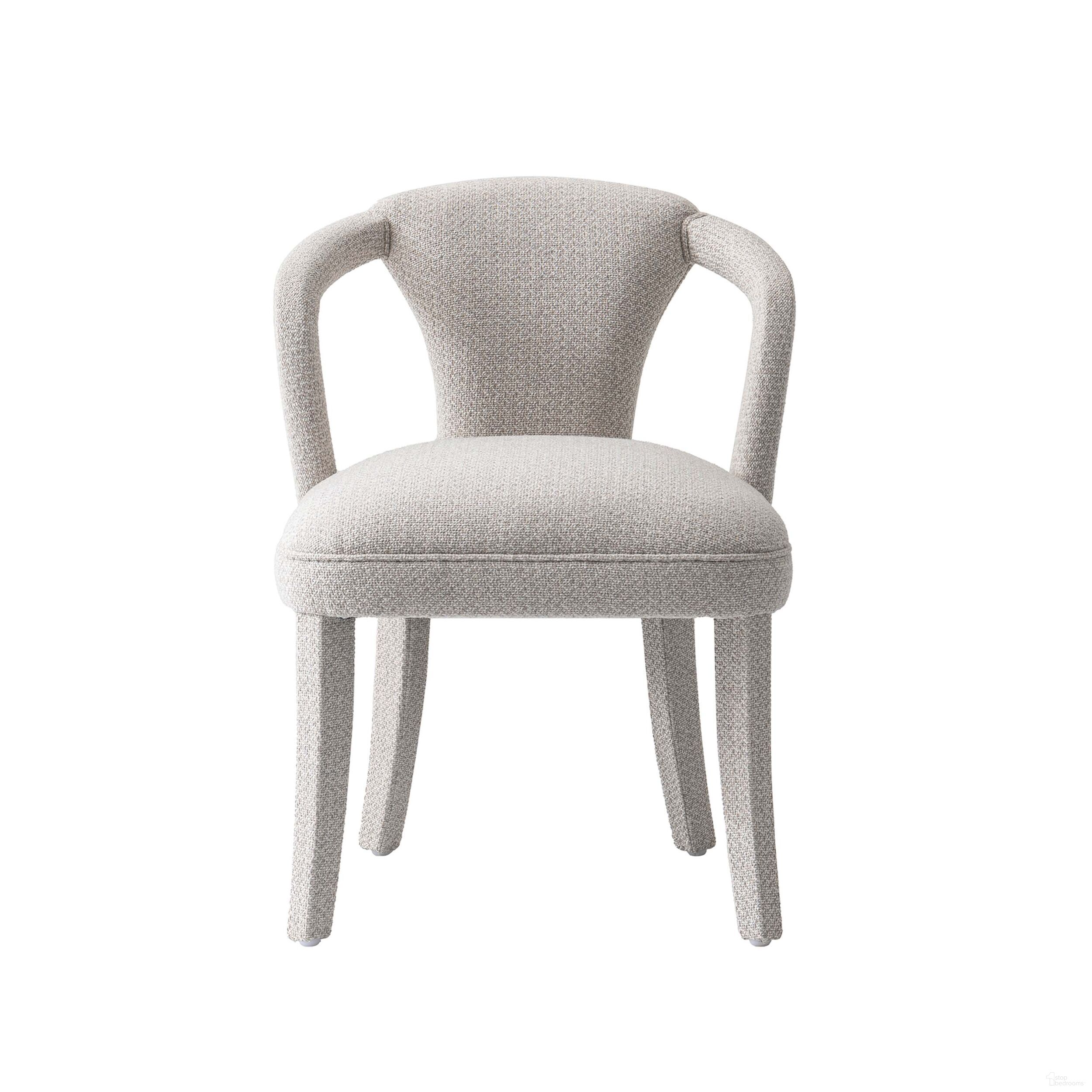 The appearance of Palmer Dining Armchair In Silver Lining designed by Manhattan Comfort in the transitional interior design. This silver piece of furniture was selected by 1StopBedrooms from Palmer Collection to add a touch of cosiness and style into your home. Sku: DC088AR-SL. Material: Wood. Chair Type: Arm Chair.