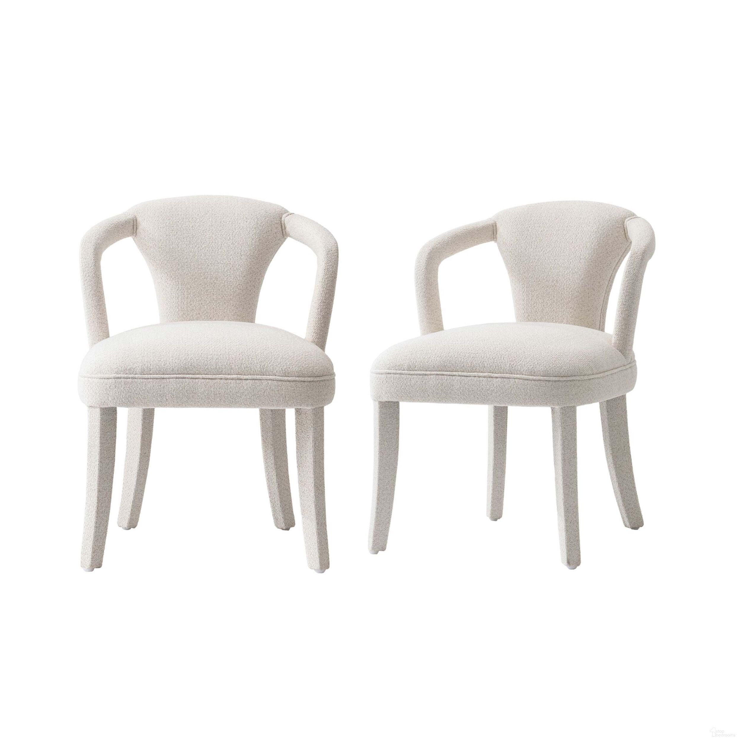 The appearance of Palmer Dining Armchair Set of 2 In Ivory designed by Manhattan Comfort in the transitional interior design. This ivory piece of furniture was selected by 1StopBedrooms from Palmer Collection to add a touch of cosiness and style into your home. Sku: DC088AR-SL;DC088AR-SL. Material: Wood. Chair Type: Arm Chair.