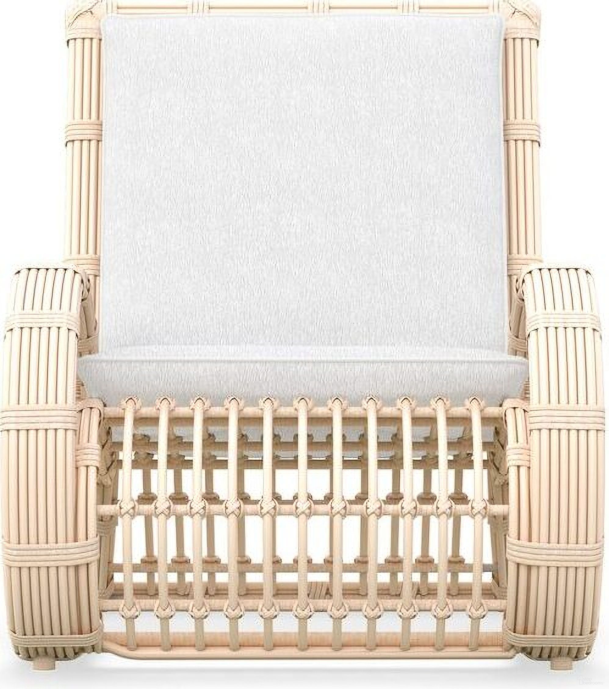 Paloma Club Chair with Cushion In Polar and Matte White