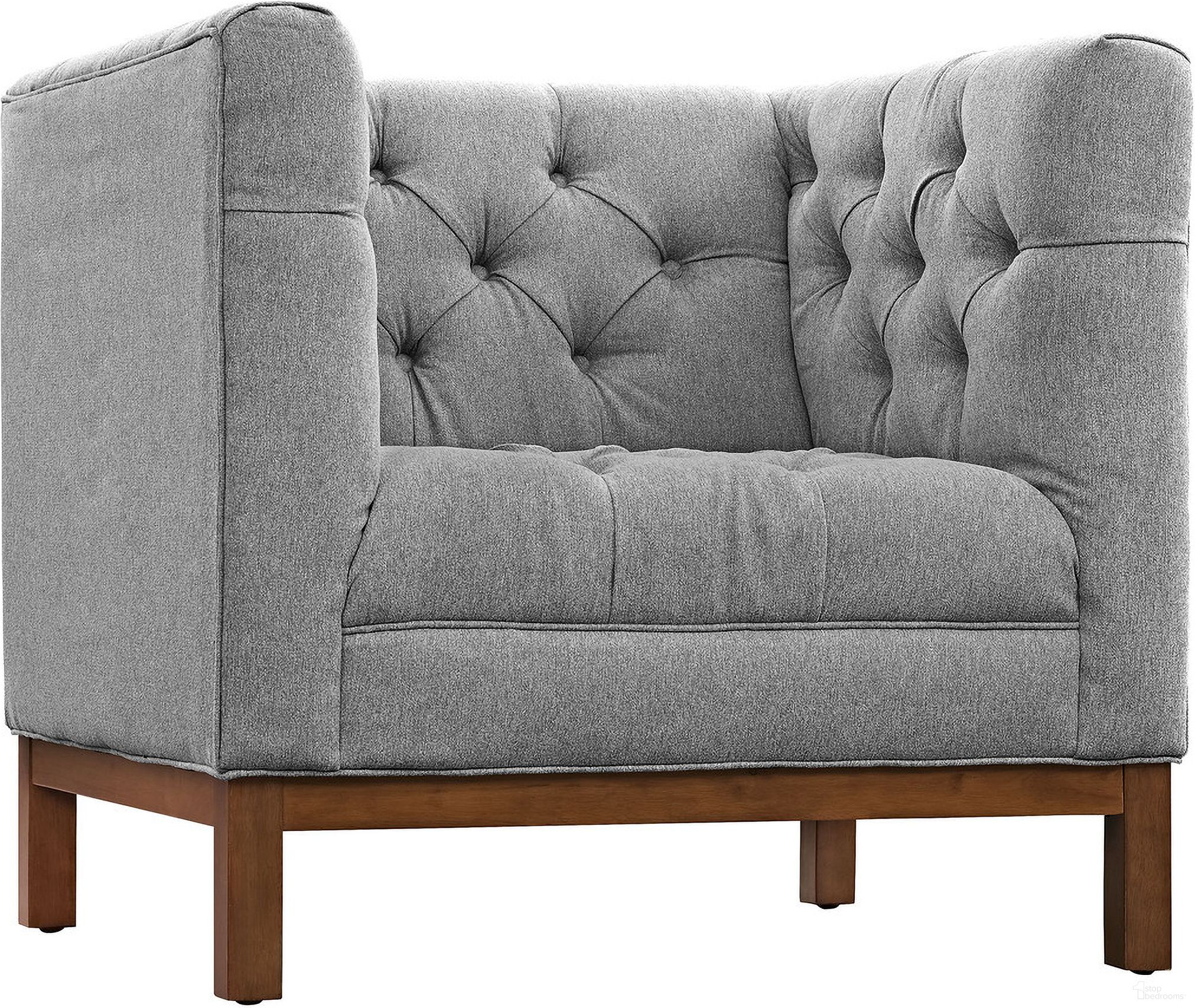 Panache Upholstered Fabric Armchair In Expectation Gray