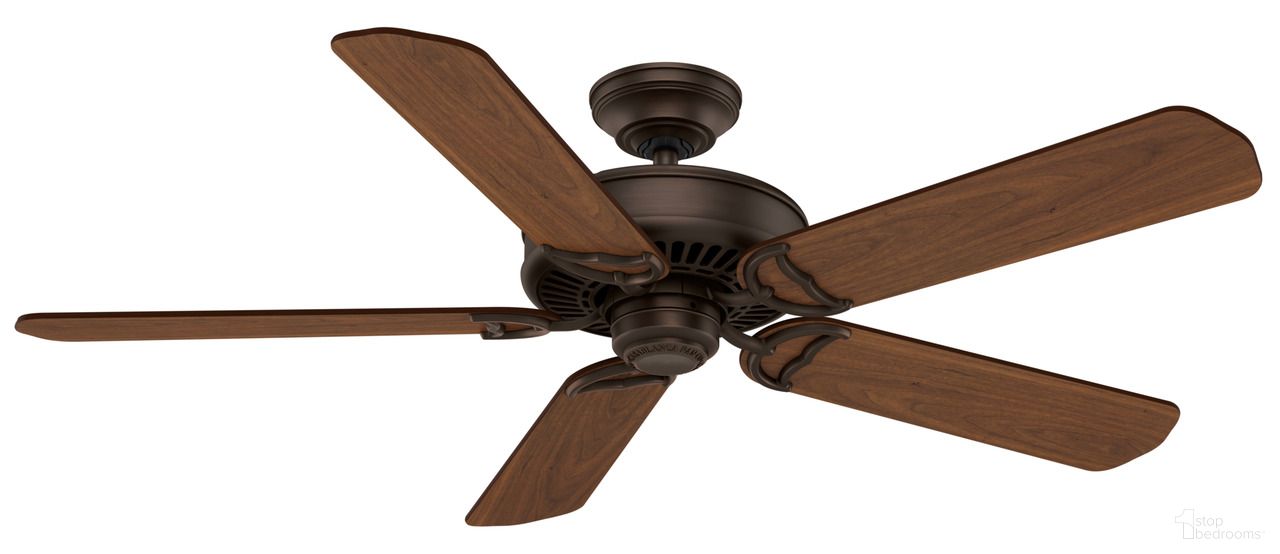 The appearance of Panama 54 Inch Ceiling Fan and Wall Control In Brushed Cocoa and Walnut designed by Hunter Fan in the rustic / southwestern interior design. This brushed cocoa/walnut piece of furniture was selected by 1StopBedrooms from Panama Collection to add a touch of cosiness and style into your home. Sku: 55069. Material: Plywood.