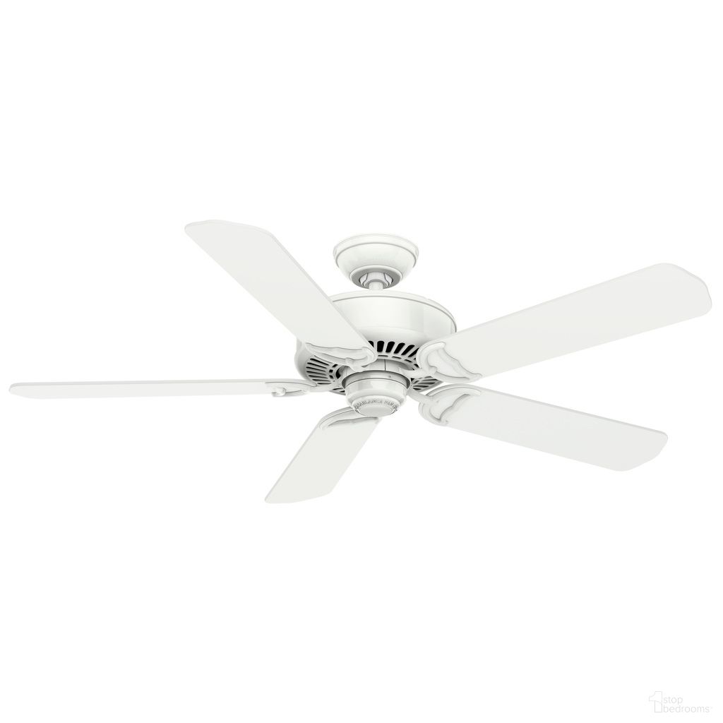 The appearance of Panama 54 Inch Energy Star Ceiling Fan and Handheld Remote In Snow White and Matte Snow White designed by Hunter Fan in the rustic / southwestern interior design. This snow white/matte snow white piece of furniture  was selected by 1StopBedrooms from Panama Collection to add a touch of cosiness and style into your home. Sku: 59510. Material: Plywood.
