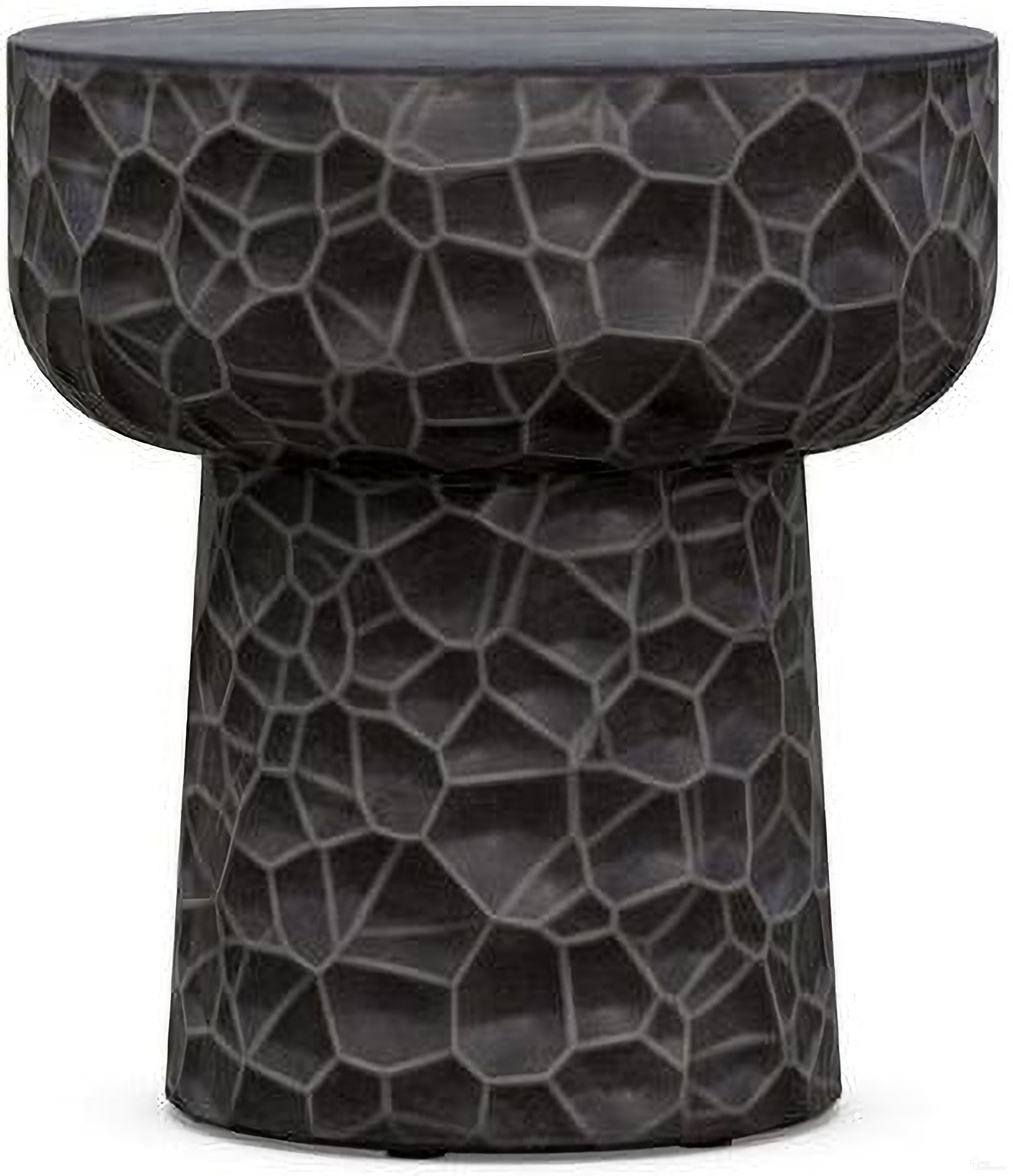 The appearance of Panama Side Table In Coal designed by Azzurro Living in the coastal interior design. This coal piece of furniture was selected by 1StopBedrooms from Panama Collection to add a touch of cosiness and style into your home. Sku: PNM-C15ST. Material: Concrete.