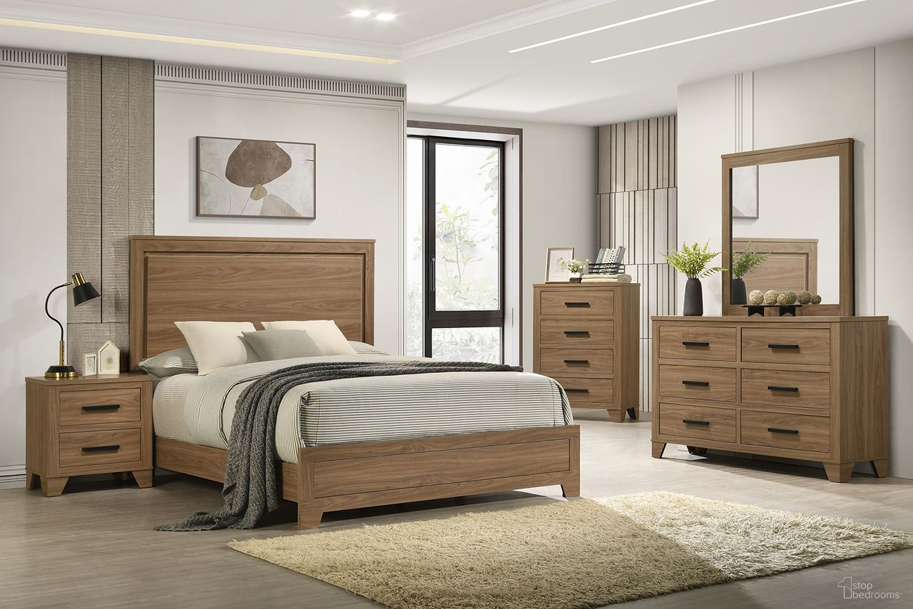 Panelli Bedroom Set In Walnut