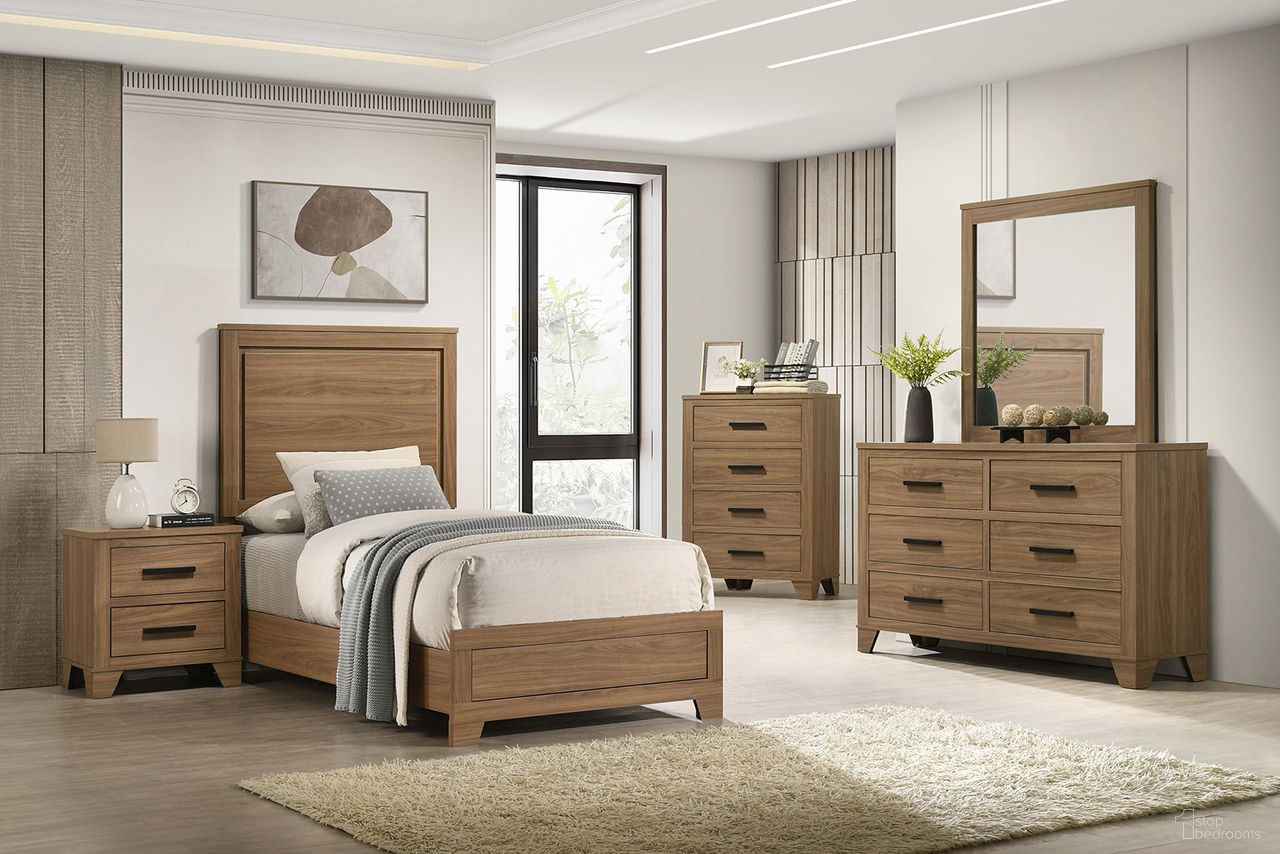 Panelli Youth Bedroom Set In Walnut