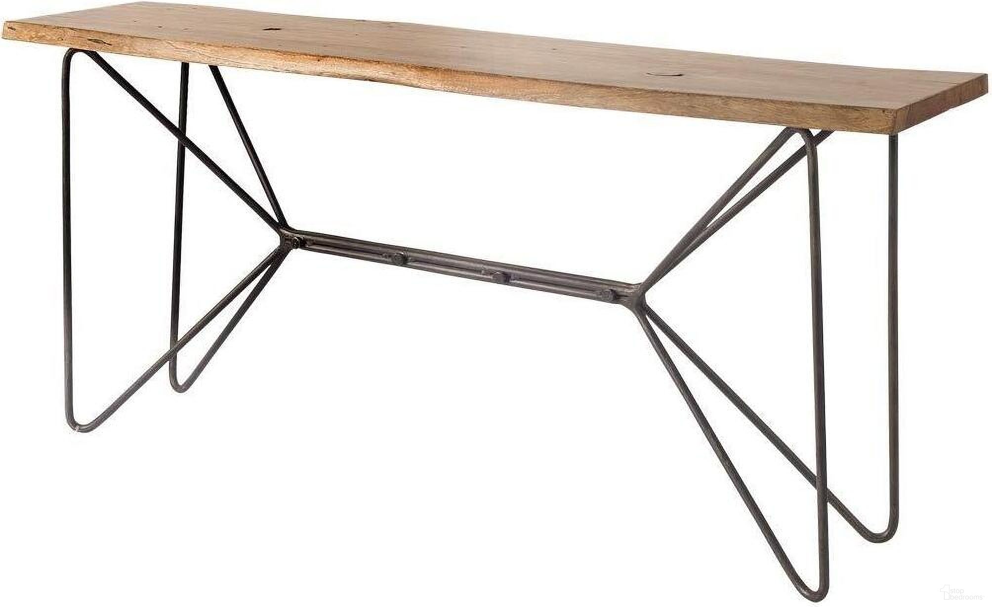 The appearance of Papillion I Natural Solid Wood And Iron Console Table designed by Mercana in the modern / contemporary interior design. This natural piece of furniture was selected by 1StopBedrooms from Papillion Collection to add a touch of cosiness and style into your home. Sku: 67115-AB. Material: Wood.