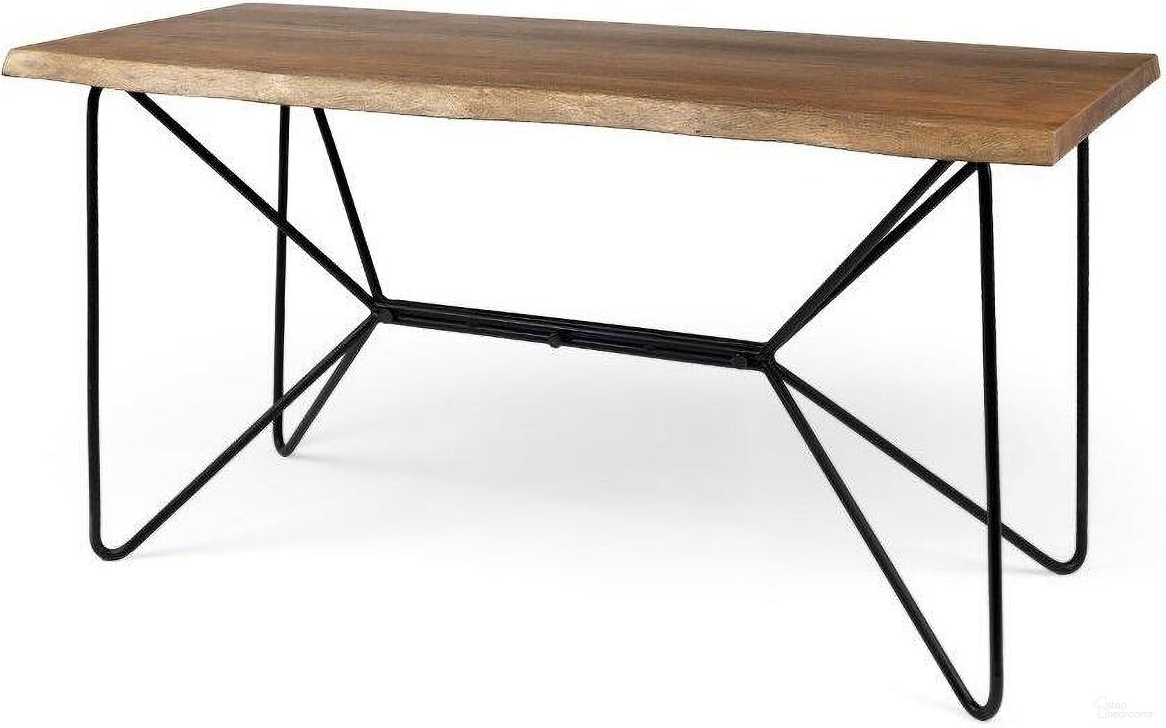 The appearance of Papillion Iv Natural Solid Wood And Live Edge Iron Office Desk designed by Mercana in the modern / contemporary interior design. This black and natural piece of furniture was selected by 1StopBedrooms from Papillion Collection to add a touch of cosiness and style into your home. Sku: 68152-AB. Material: Wood.