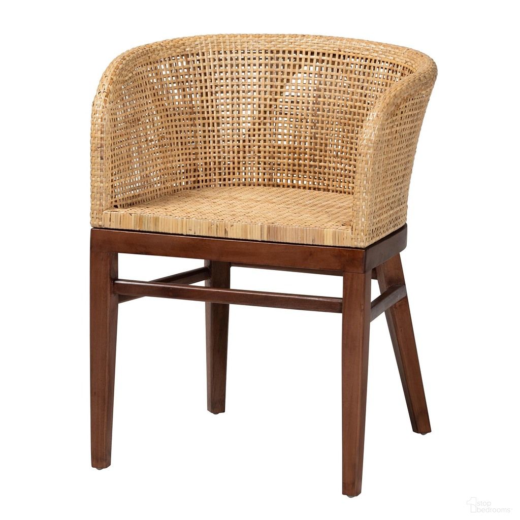 The appearance of Papua Acacia Wood Dining Chair In Natural Rattan and Walnut Brown designed by Baxton Studio in the bohemian interior design. This natural and brown piece of furniture was selected by 1StopBedrooms from Papua Collection to add a touch of cosiness and style into your home. Sku: Papua-Wood/Natural-DC. Material: Natural Rattan. Chair Type: Arm Chair.