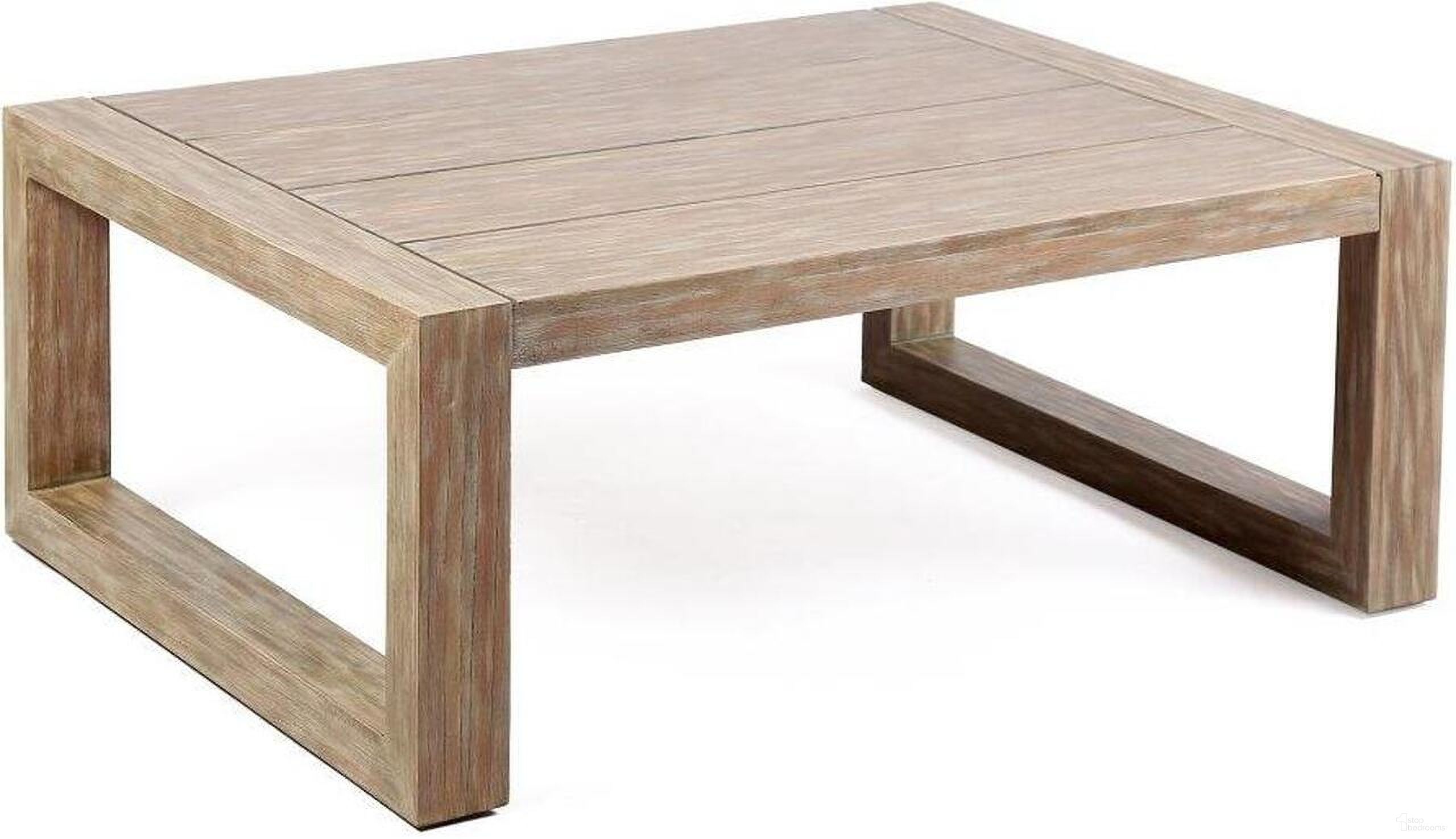 The appearance of Paradise Outdoor Light Eucalyptus Wood Coffee Table designed by Armen Living in the transitional interior design. This eucalyptus piece of furniture  was selected by 1StopBedrooms from Paradise Collection to add a touch of cosiness and style into your home. Sku: LCPRCOLT. Material: Wood. Table Top Shape: Rectangular.