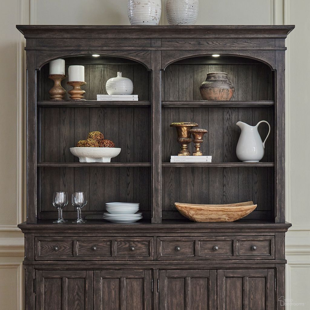 The appearance of Paradise Valley Hutch In Brown designed by Liberty in the traditional interior design. This brown piece of furniture  was selected by 1StopBedrooms from Paradise Valley Collection to add a touch of cosiness and style into your home. Sku: 297-CH6848. Material: Rubberwood.