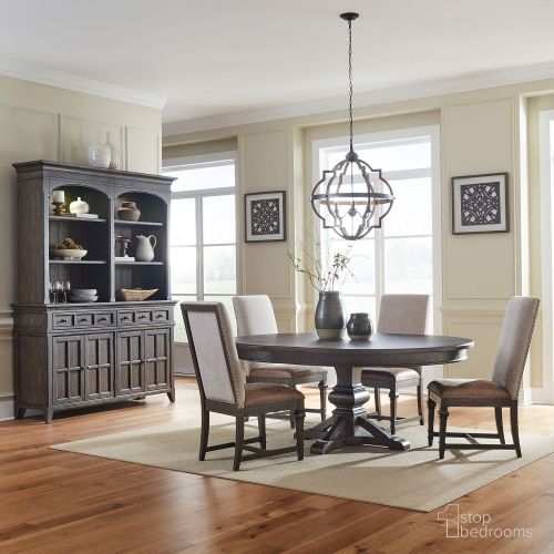 The appearance of Paradise Valley Pedestal Dining Set In Saddle Brown designed by Liberty in the traditional interior design. This saddle brown piece of furniture was selected by 1StopBedrooms from Paradise Valley Collection to add a touch of cosiness and style into your home. Sku: 297-P6072;297-T6072;297-C6501S. Table Base Style: Pedestal. Table Top Shape: Round. Material: Rubberwood. Size: 60".
