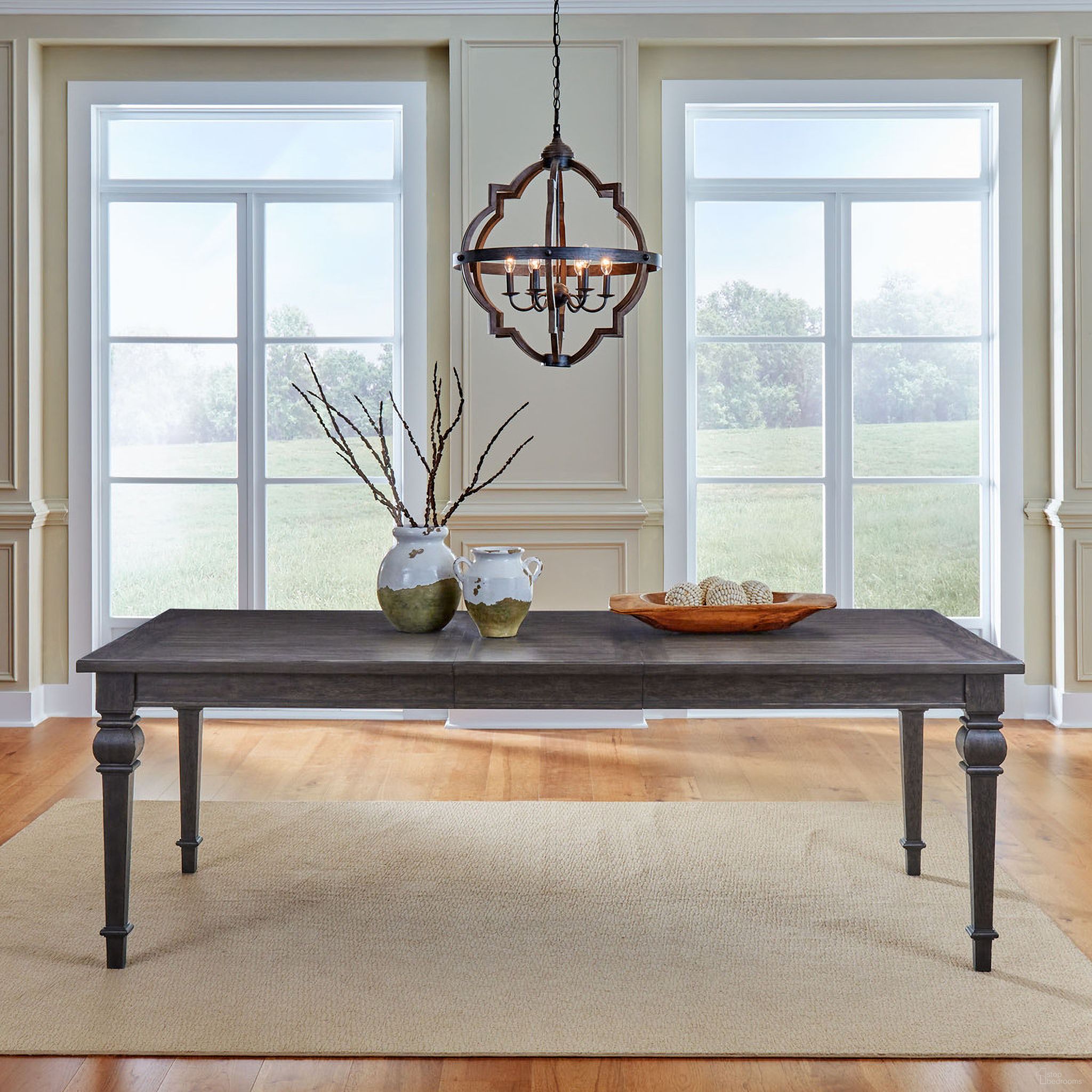 The appearance of Paradise Valley Rectangular Leg Table In Saddle Brown designed by Liberty in the traditional interior design. This saddle brown piece of furniture was selected by 1StopBedrooms from Paradise Valley Collection to add a touch of cosiness and style into your home. Sku: 297-T4290. Material: Rubberwood. Size: 90" x 42".