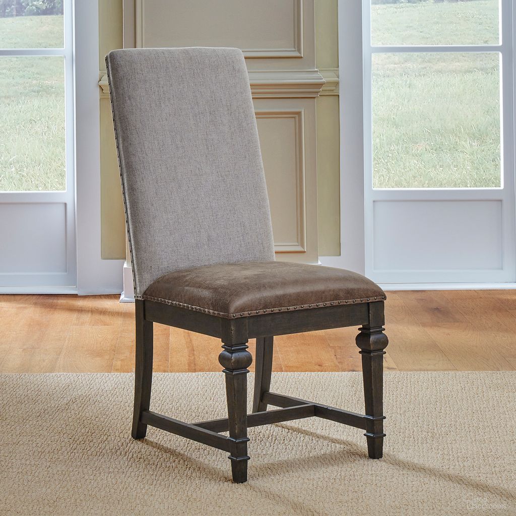 The appearance of Paradise Valley Upholstered Side Chair Set of 2 In Saddle Brown designed by Liberty in the traditional interior design. This saddle brown piece of furniture was selected by 1StopBedrooms from Paradise Valley Collection to add a touch of cosiness and style into your home. Sku: 297-C6501S. Material: Rubberwood. Chair Type: Side Chair.