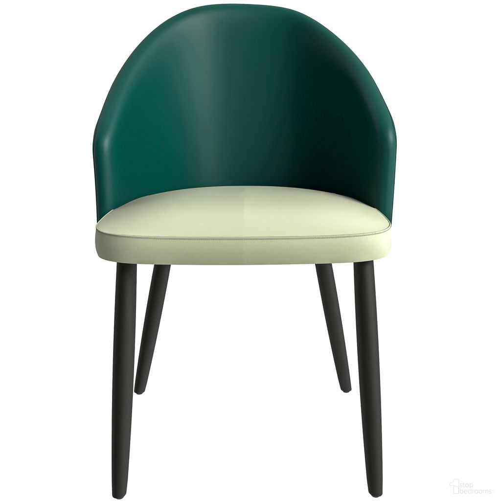 The appearance of Paradiso Modern Dining Chair Set of 4 In Green with Light Grey Fabric designed by LeisureMod in the modern / contemporary interior design. This light gray green piece of furniture  was selected by 1StopBedrooms from Paradiso Collection to add a touch of cosiness and style into your home. Sku: PC50GLGR4. Material: Fabric. Chair Type: Arm Chair.